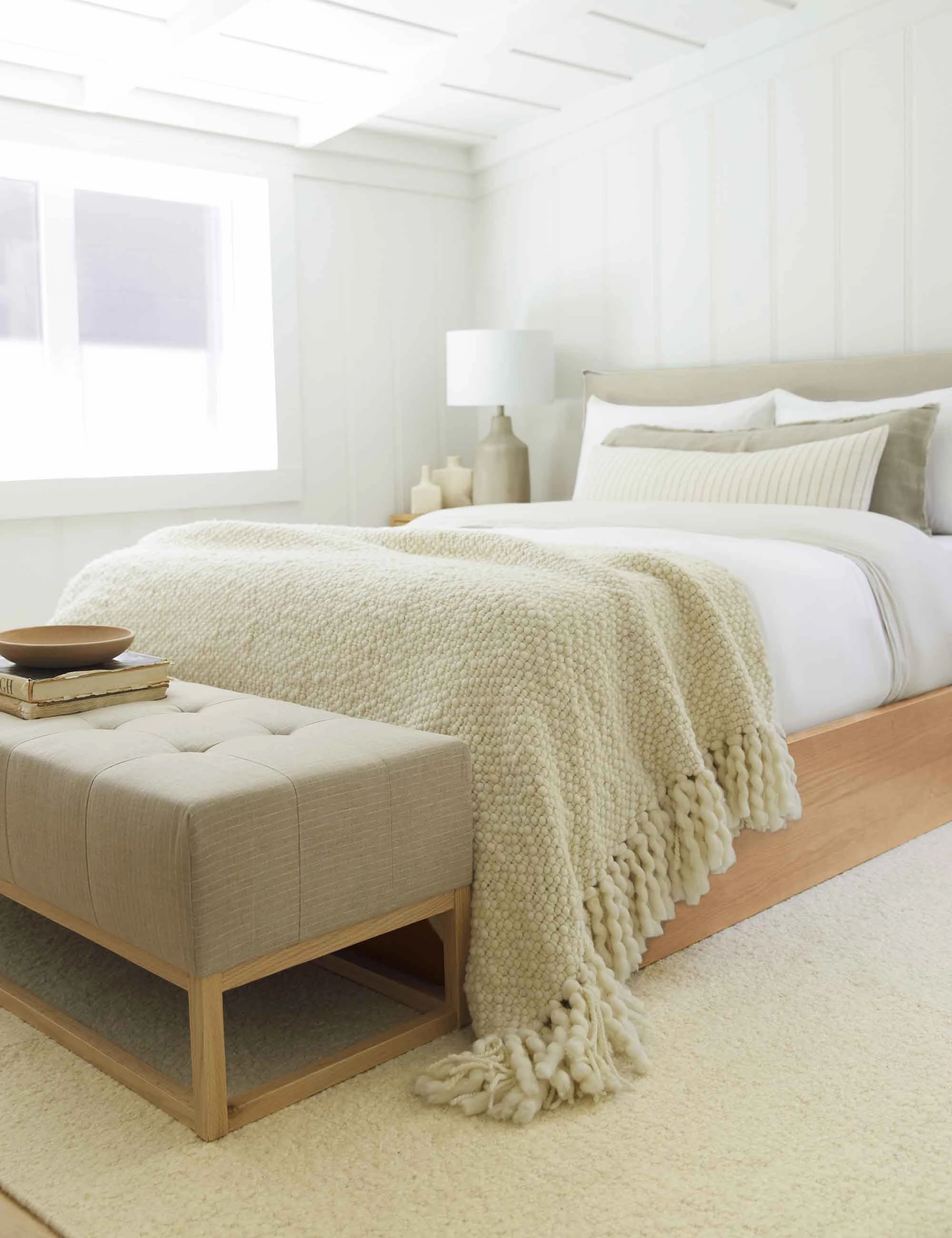 Laurel Stonewashed Linen Lumbar Pillow by Pom Pom at Home