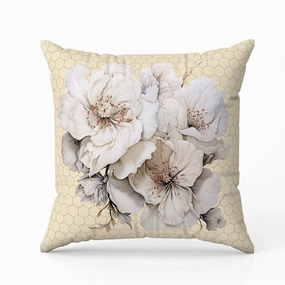 Magnolia Majesty Indoor/Outdoor Reversible Throw Pillow Pale and Yellow