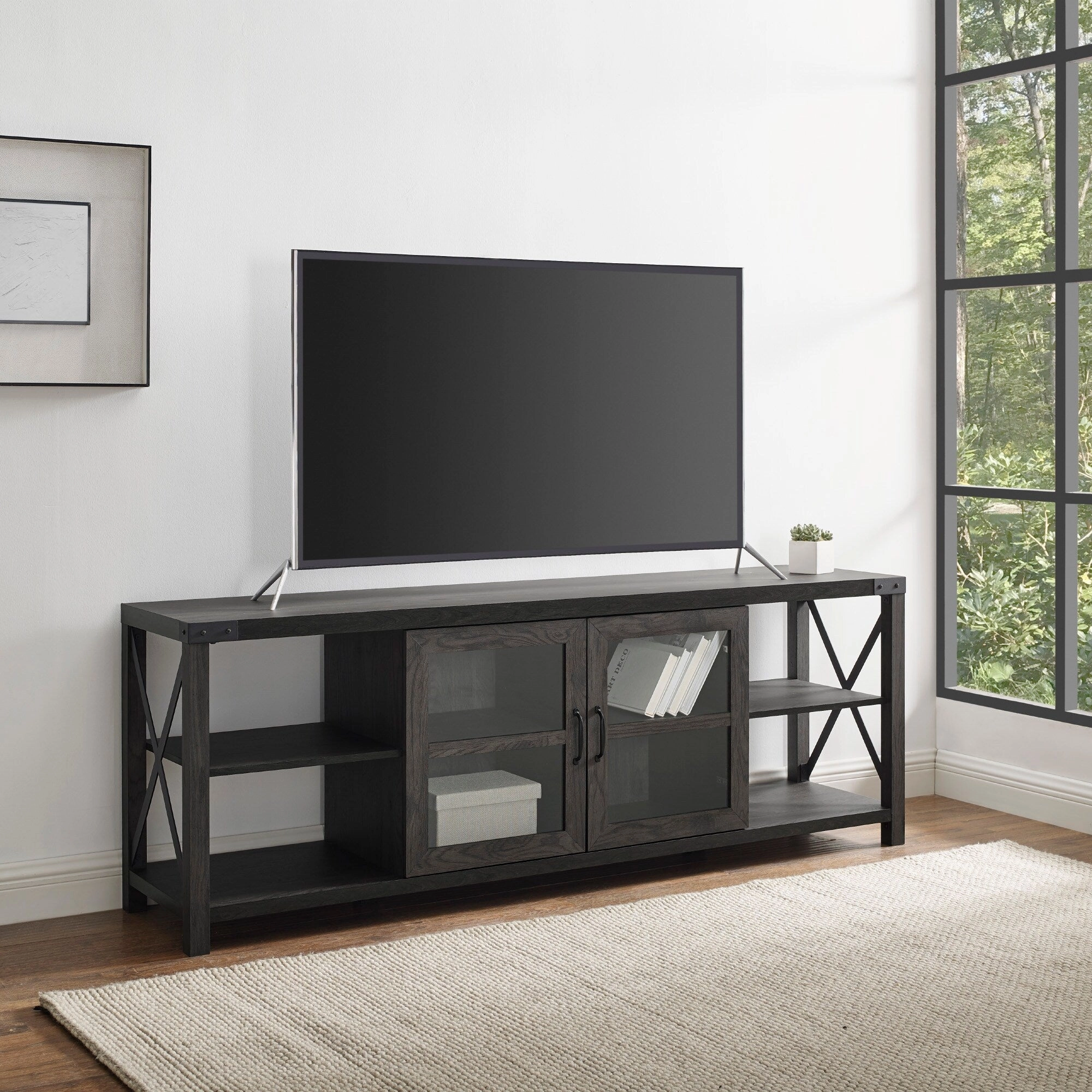 Middlebrook 70-inch Metal X-Accent TV Console
