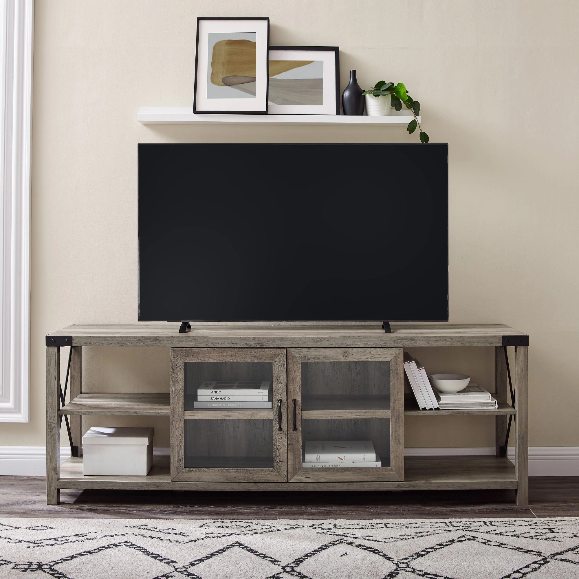 Middlebrook 70-inch Metal X-Accent TV Console