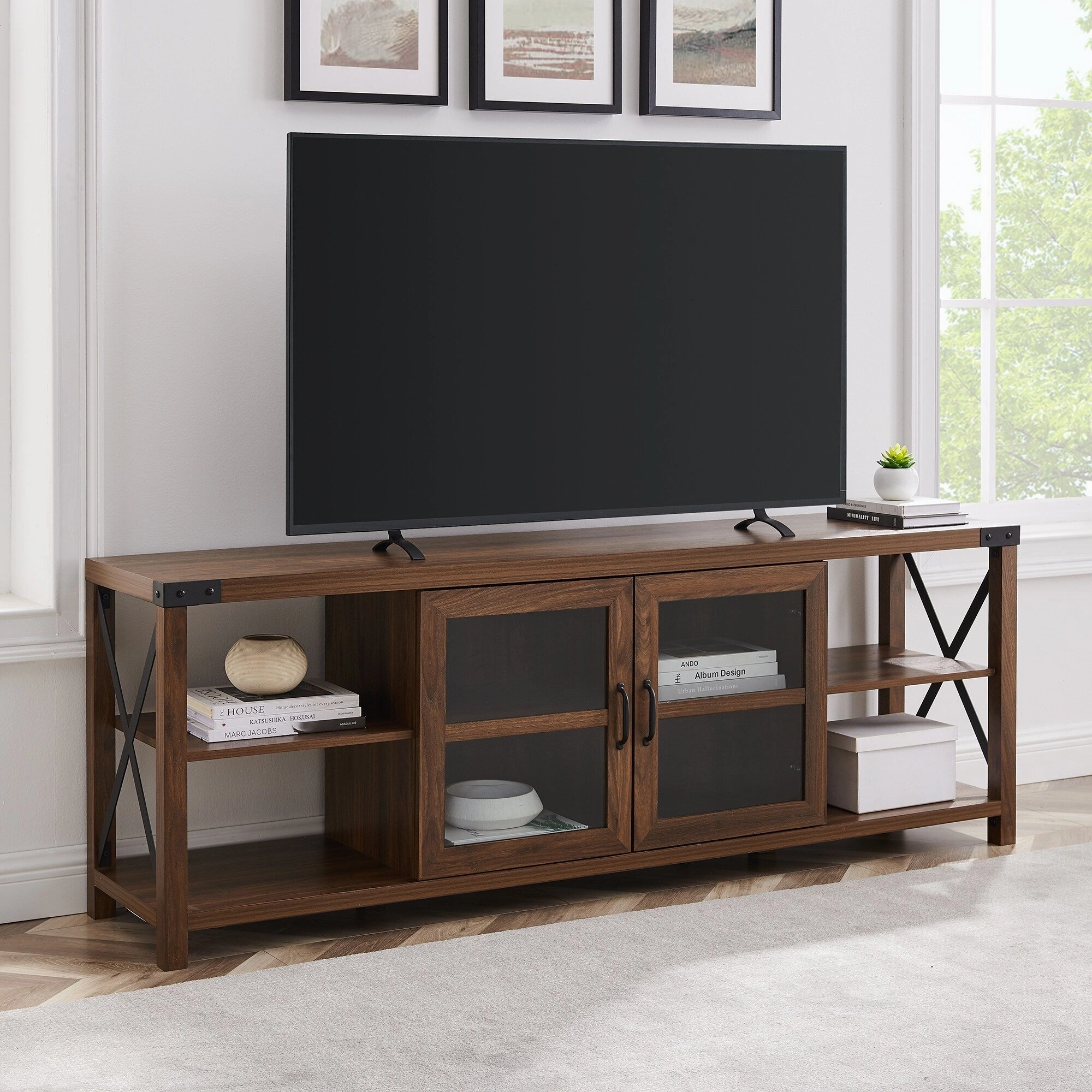 Middlebrook 70-inch Metal X-Accent TV Console