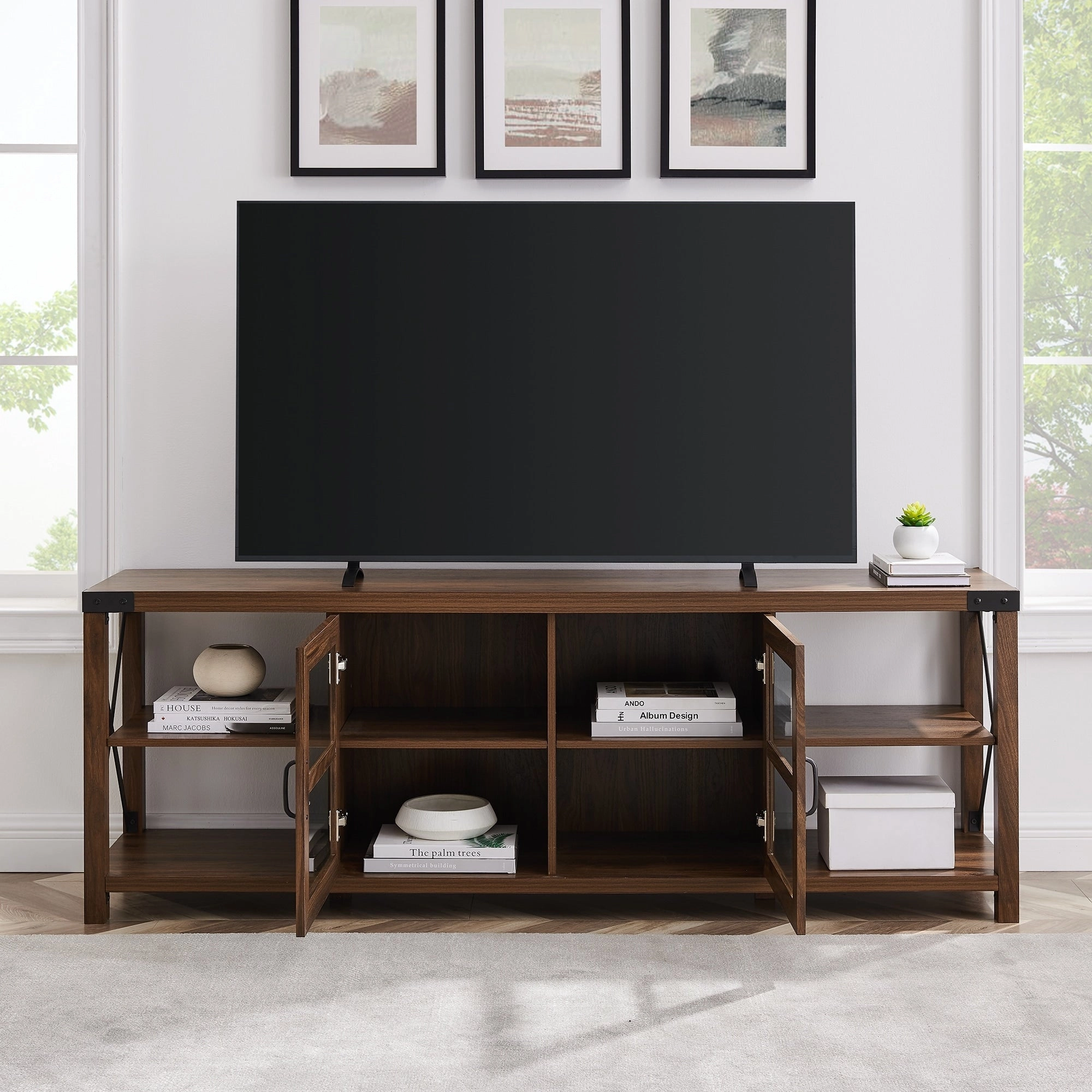 Middlebrook 70-inch Metal X-Accent TV Console