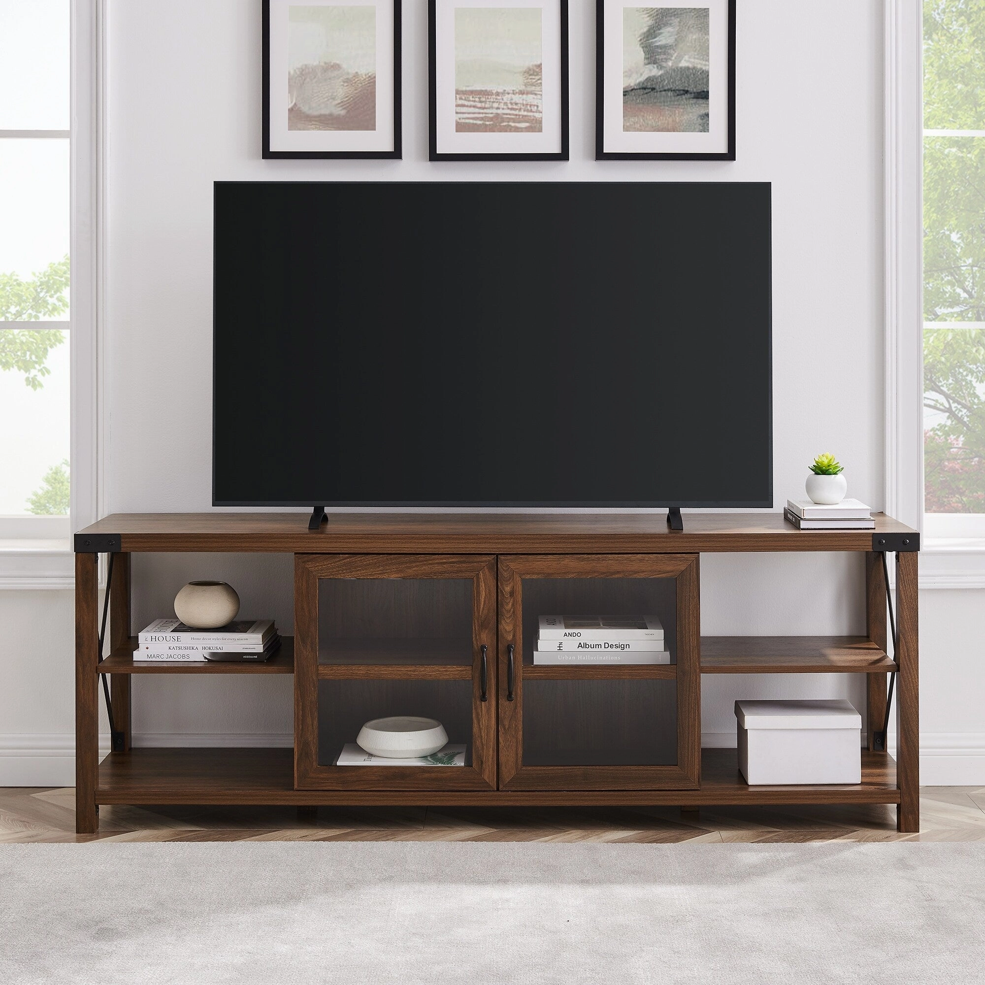 Middlebrook 70-inch Metal X-Accent TV Console