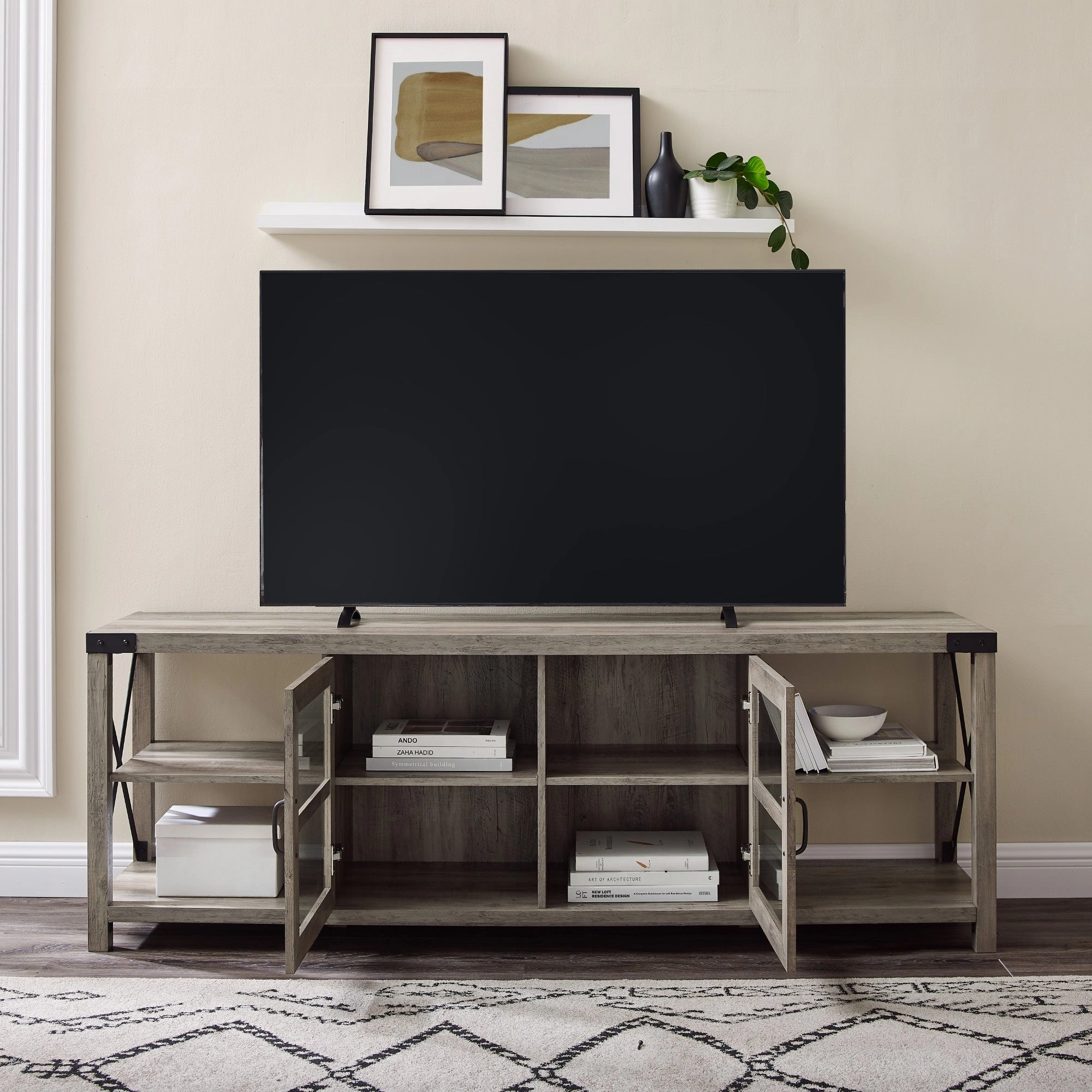 Middlebrook 70-inch Metal X-Accent TV Console