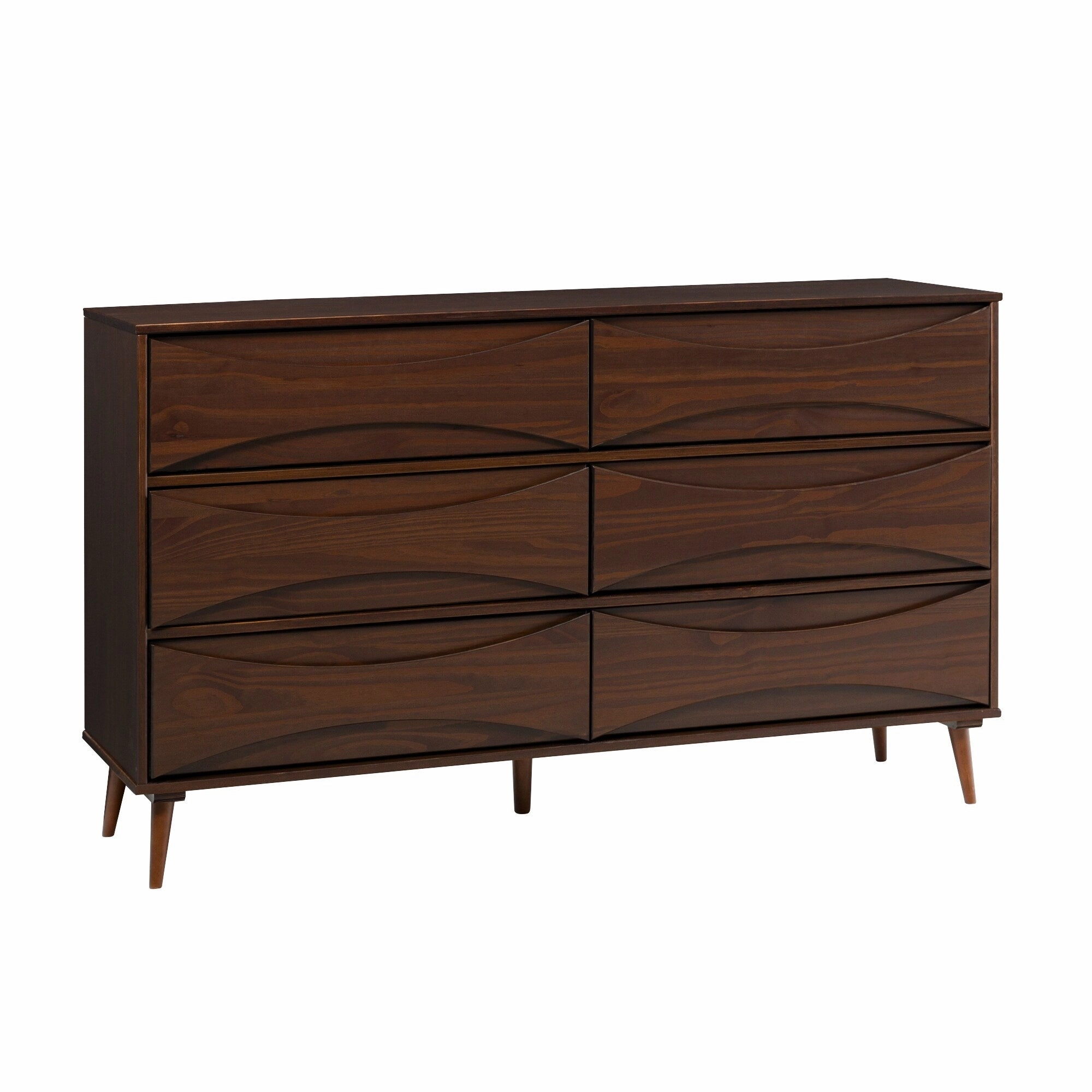 Middlebrook Designs Mid-Century 6-Drawer Solid Wood Dresser