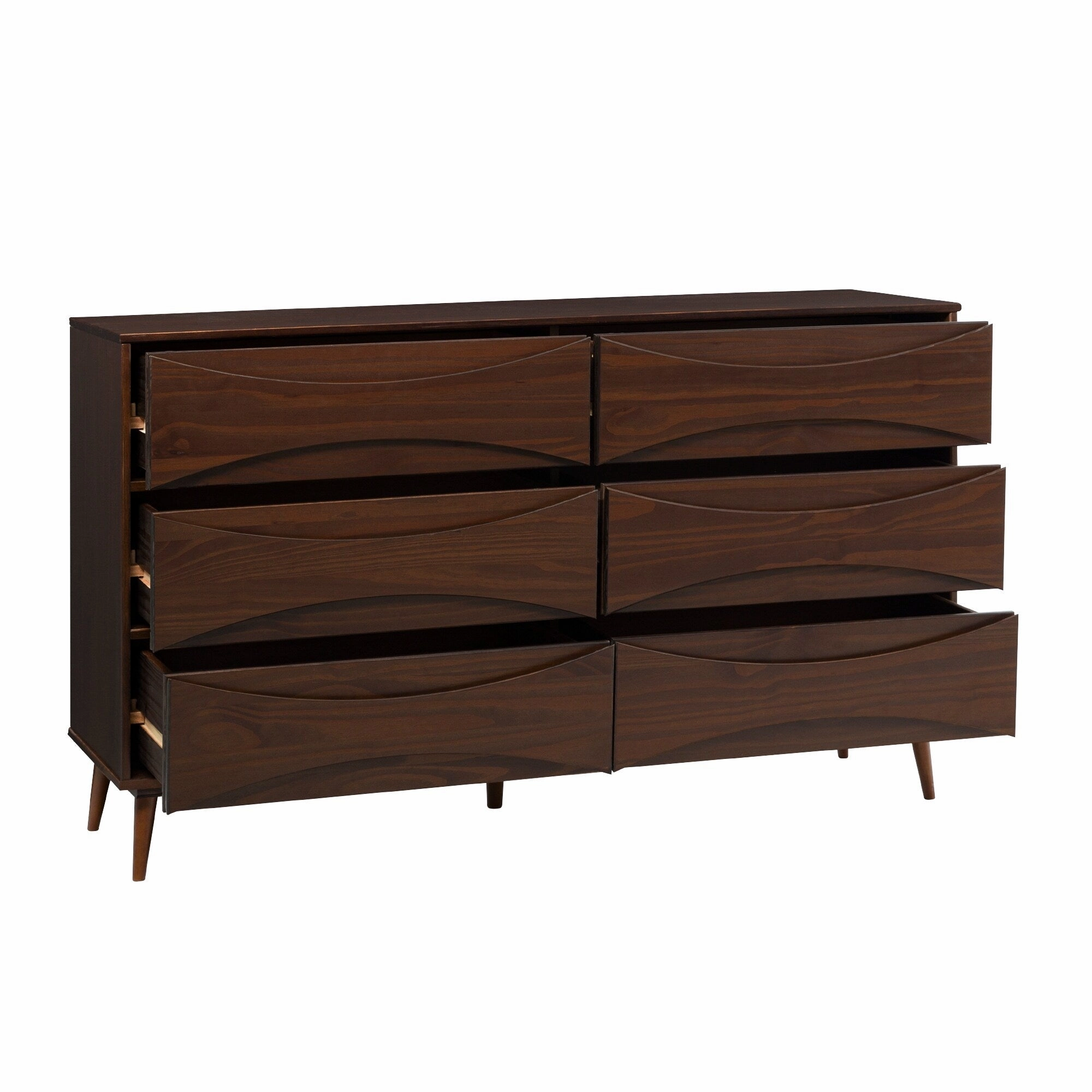 Middlebrook Designs Mid-Century 6-Drawer Solid Wood Dresser