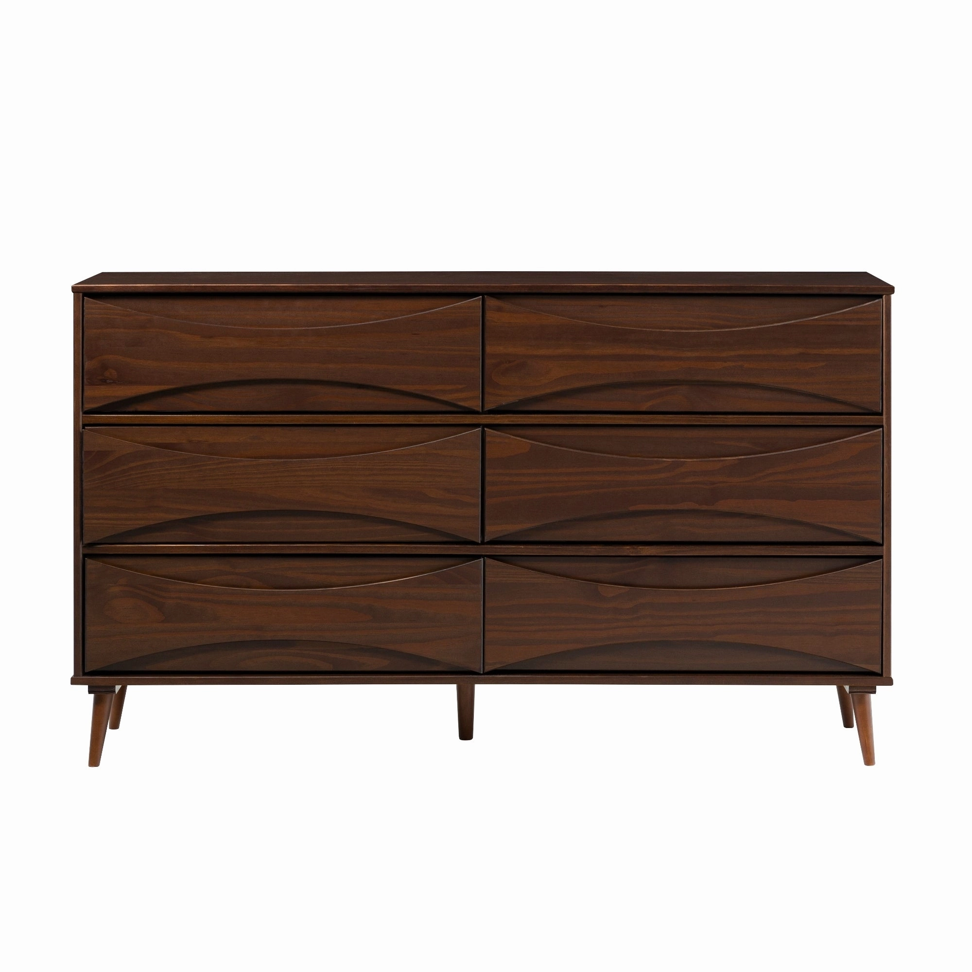 Middlebrook Designs Mid-Century 6-Drawer Solid Wood Dresser