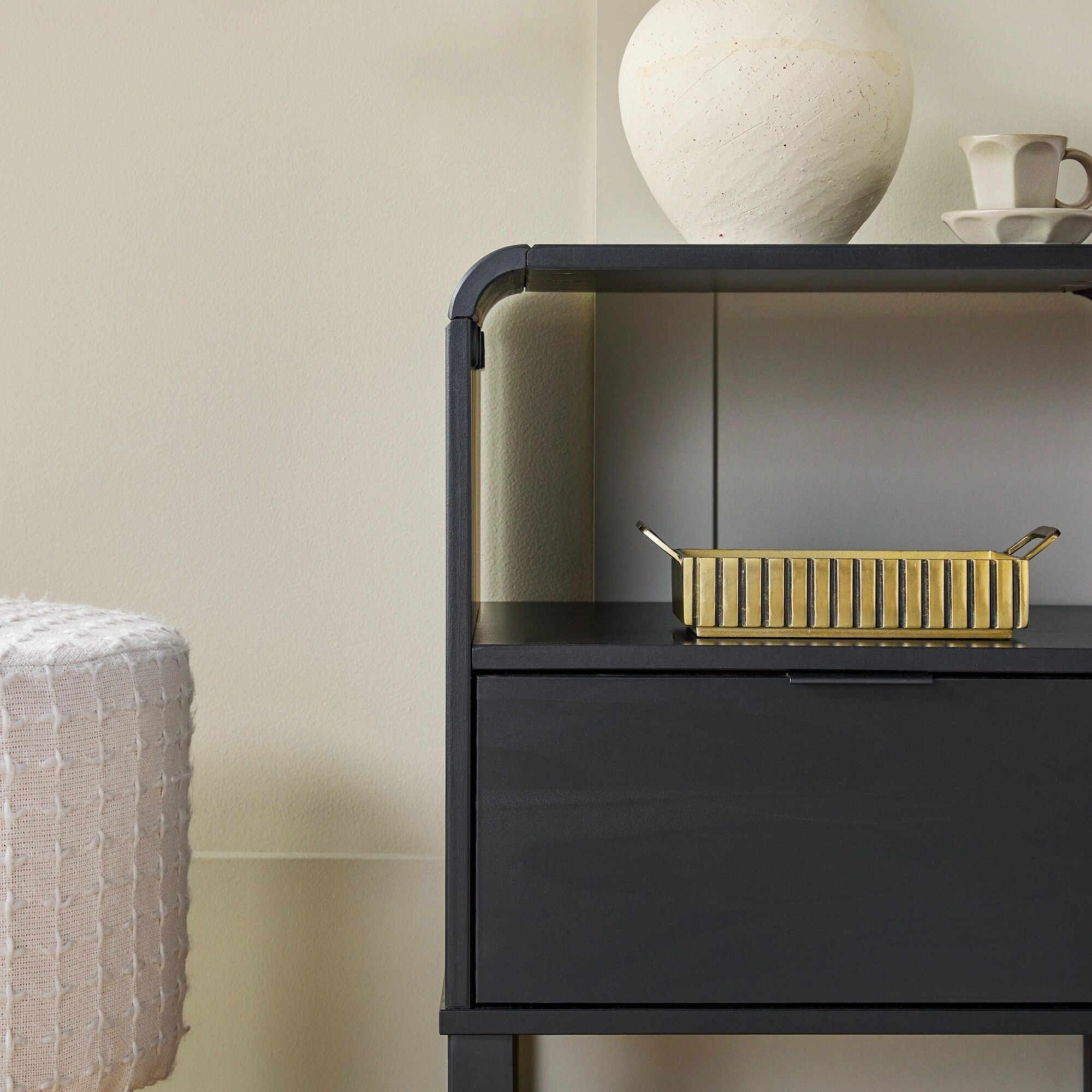 Middlebrook Designs Minimalist Curved-Top Nightstand