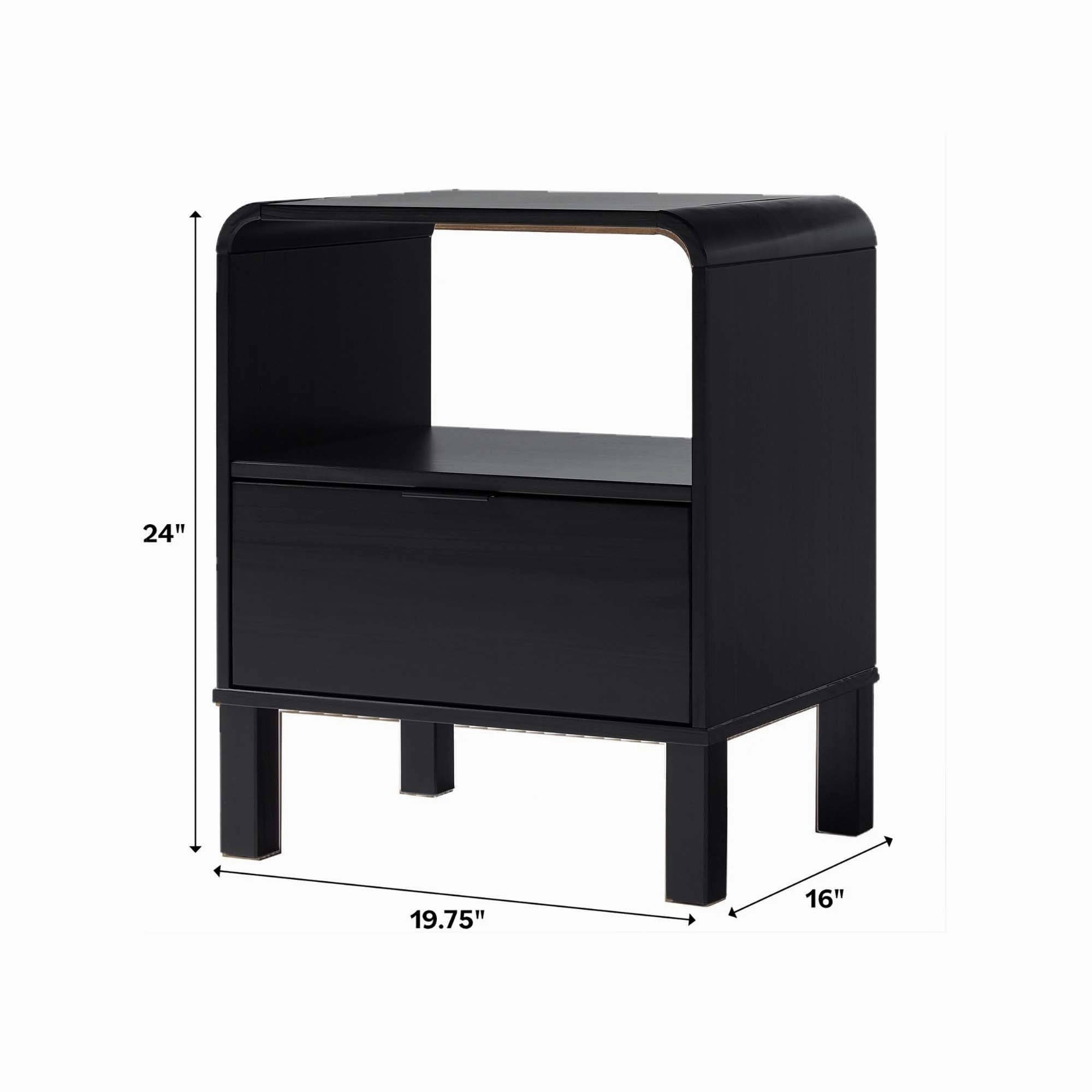 Middlebrook Designs Minimalist Curved-Top Nightstand