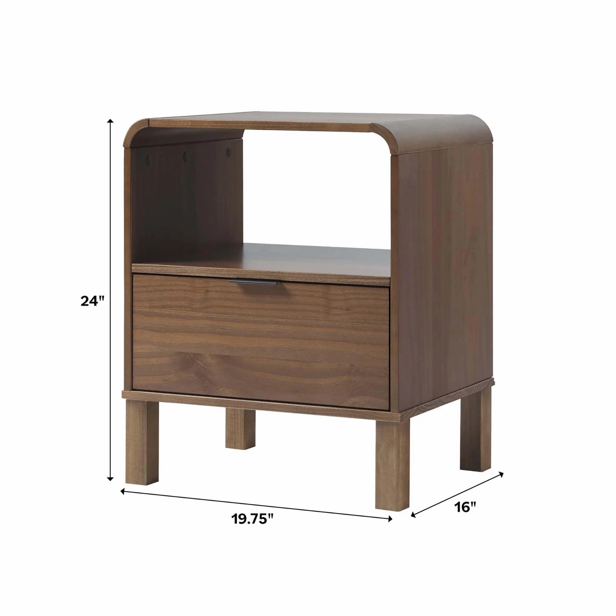 Middlebrook Designs Minimalist Curved-Top Nightstand