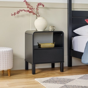 Middlebrook Designs Minimalist Curved-Top Nightstand