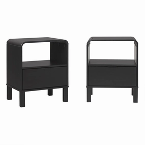 Middlebrook Designs Minimalist Curved-Top Nightstand (Set of 2)