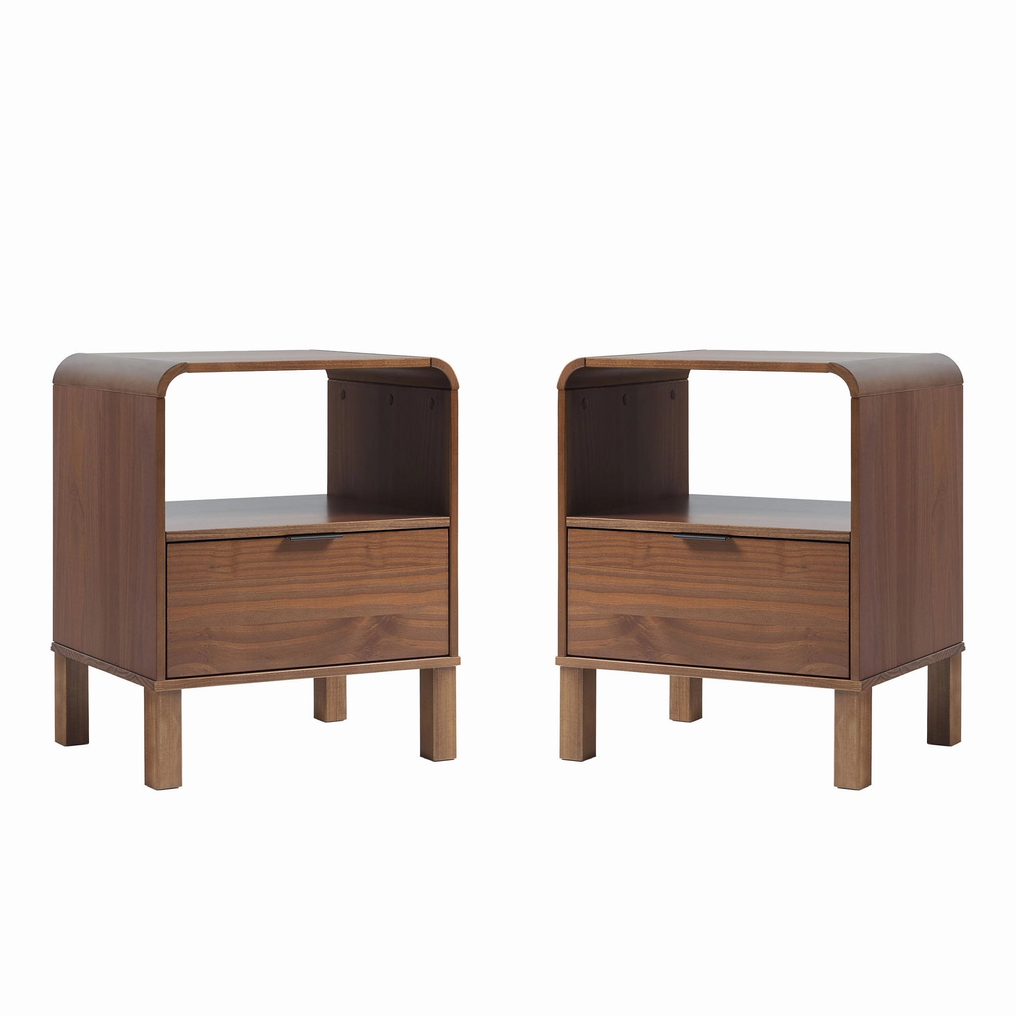 Middlebrook Designs Minimalist Curved-Top Nightstand (Set of 2)