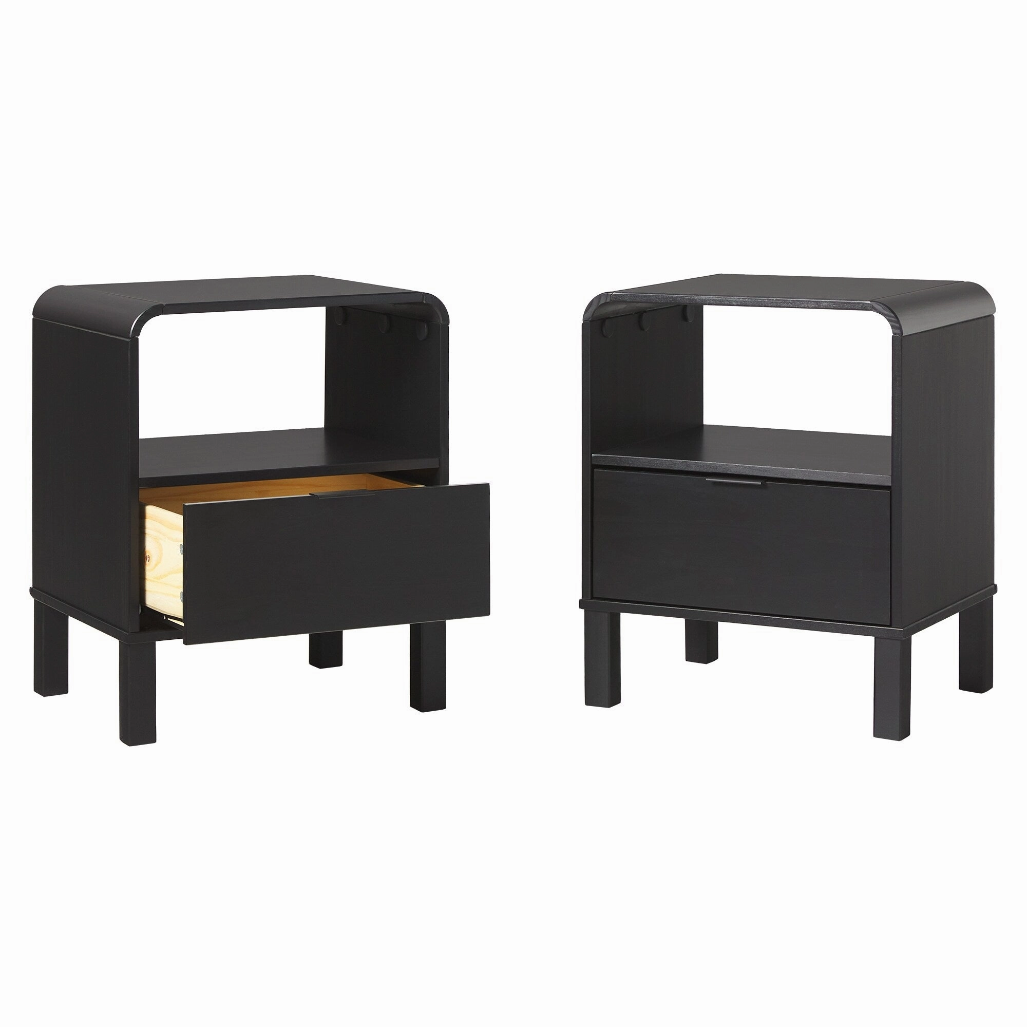 Middlebrook Designs Minimalist Curved-Top Nightstand (Set of 2)