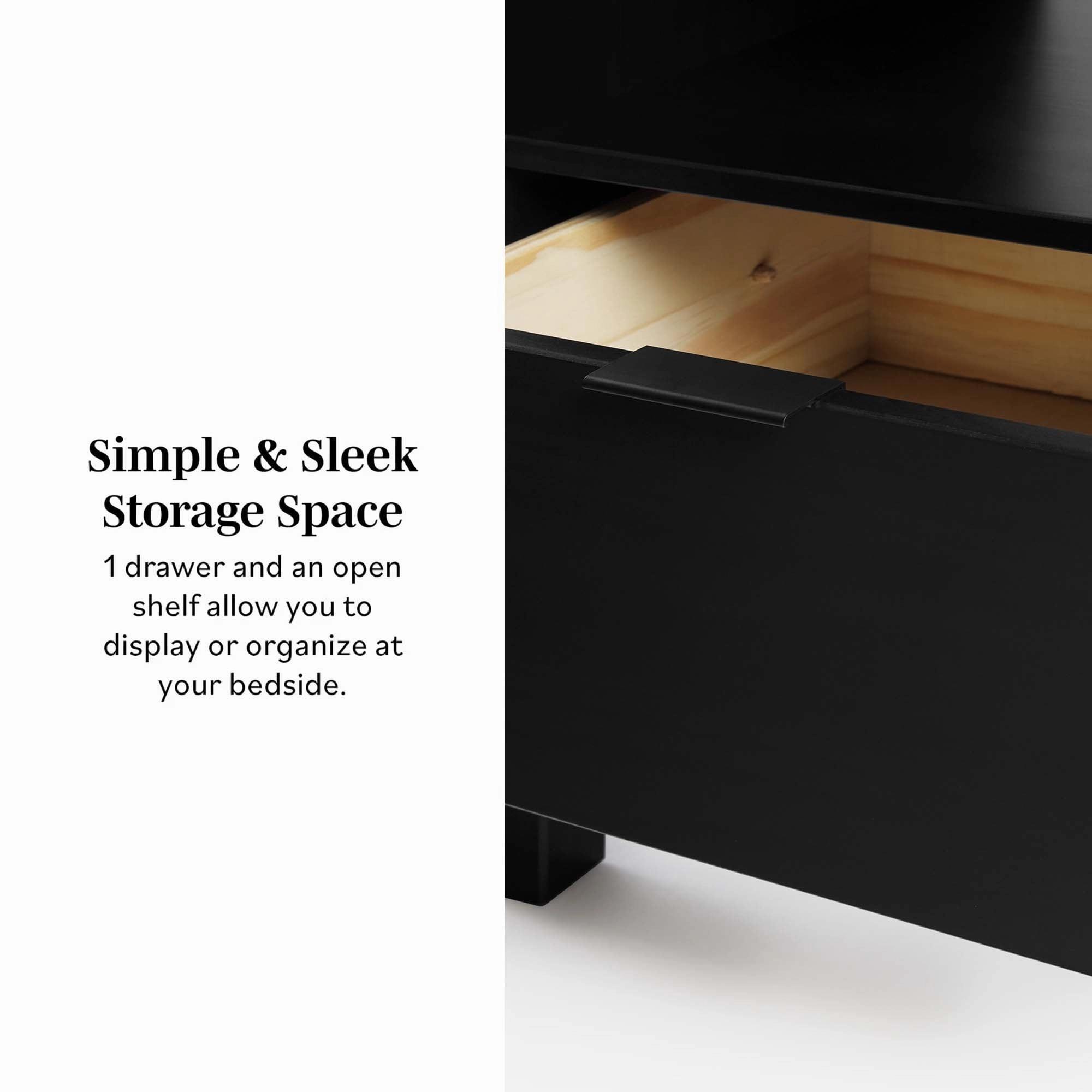 Middlebrook Designs Minimalist Curved-Top Nightstand (Set of 2)