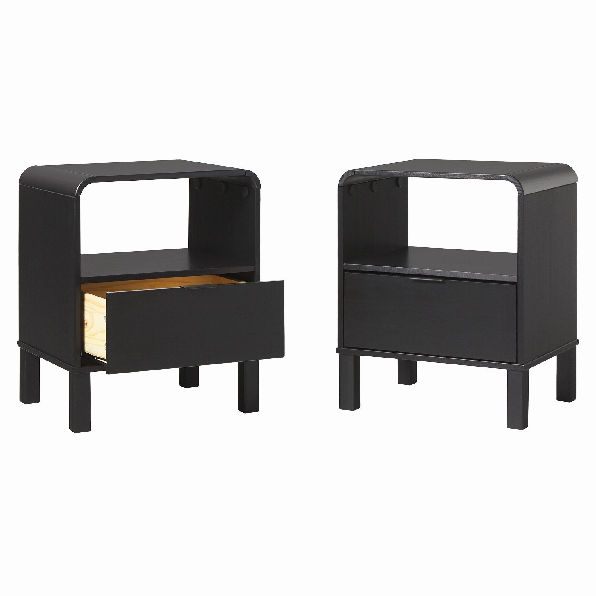 Middlebrook Designs Minimalist Curved-Top Nightstand (Set of 2)