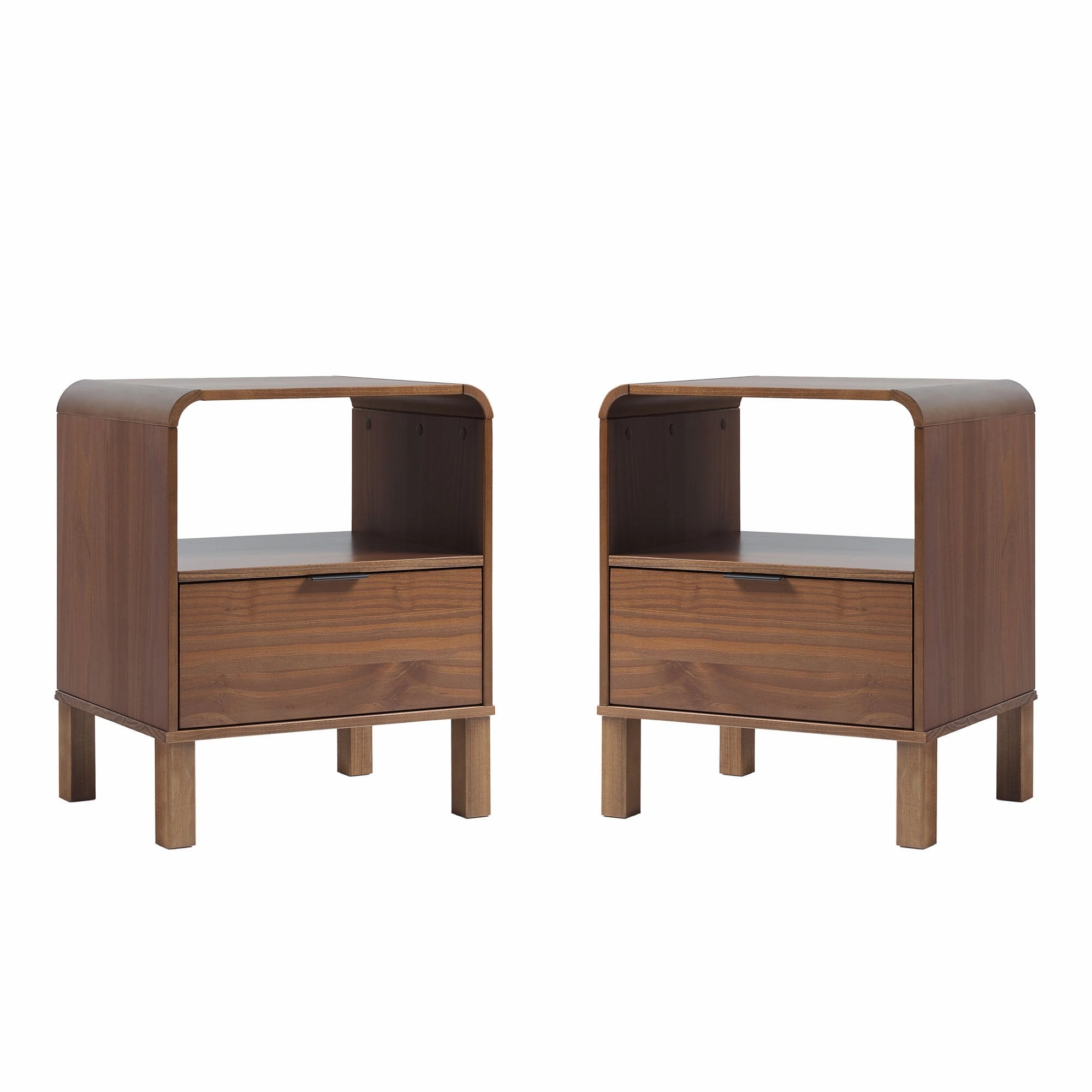 Middlebrook Designs Minimalist Curved-Top Nightstand (Set of 2)