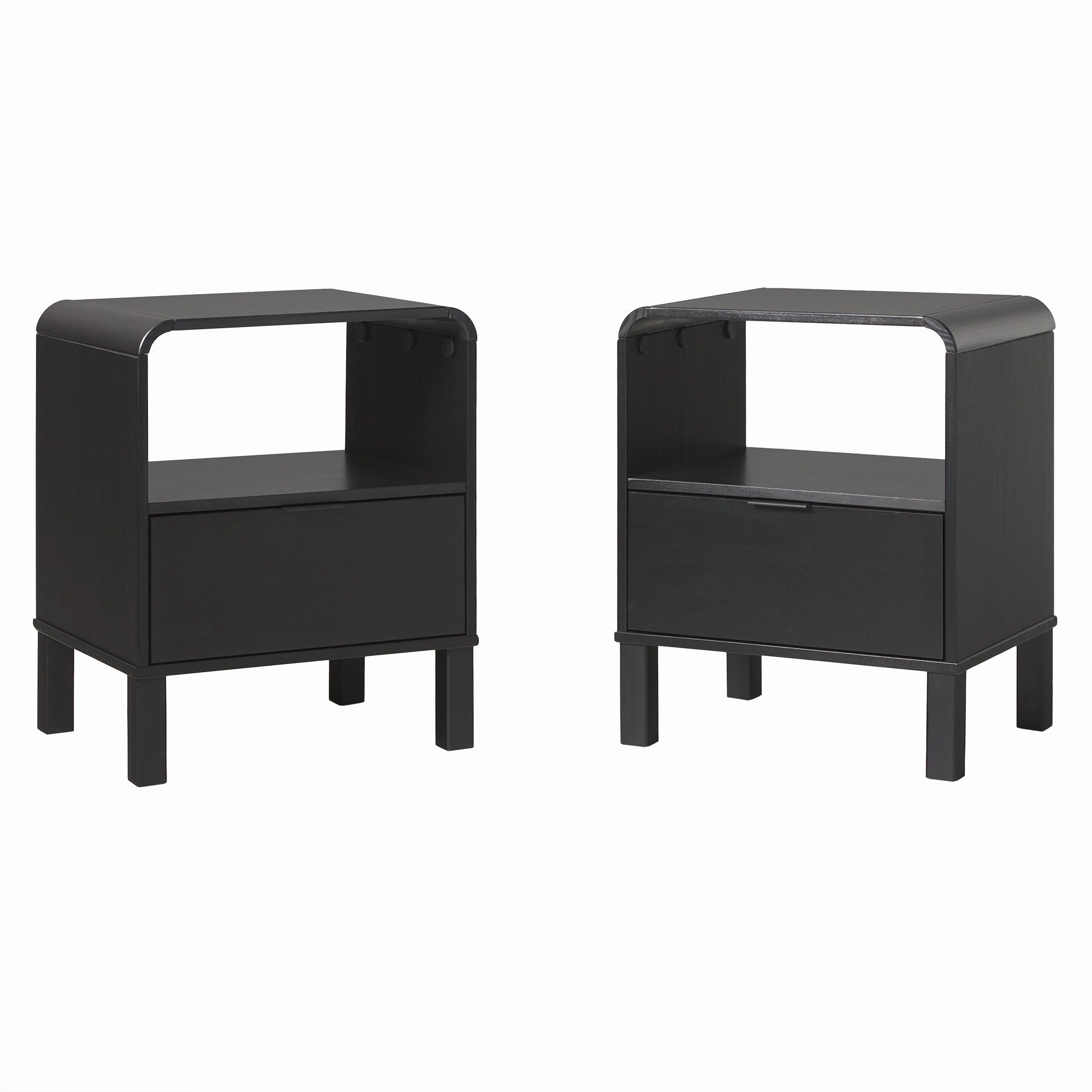 Middlebrook Designs Minimalist Curved-Top Nightstand (Set of 2)