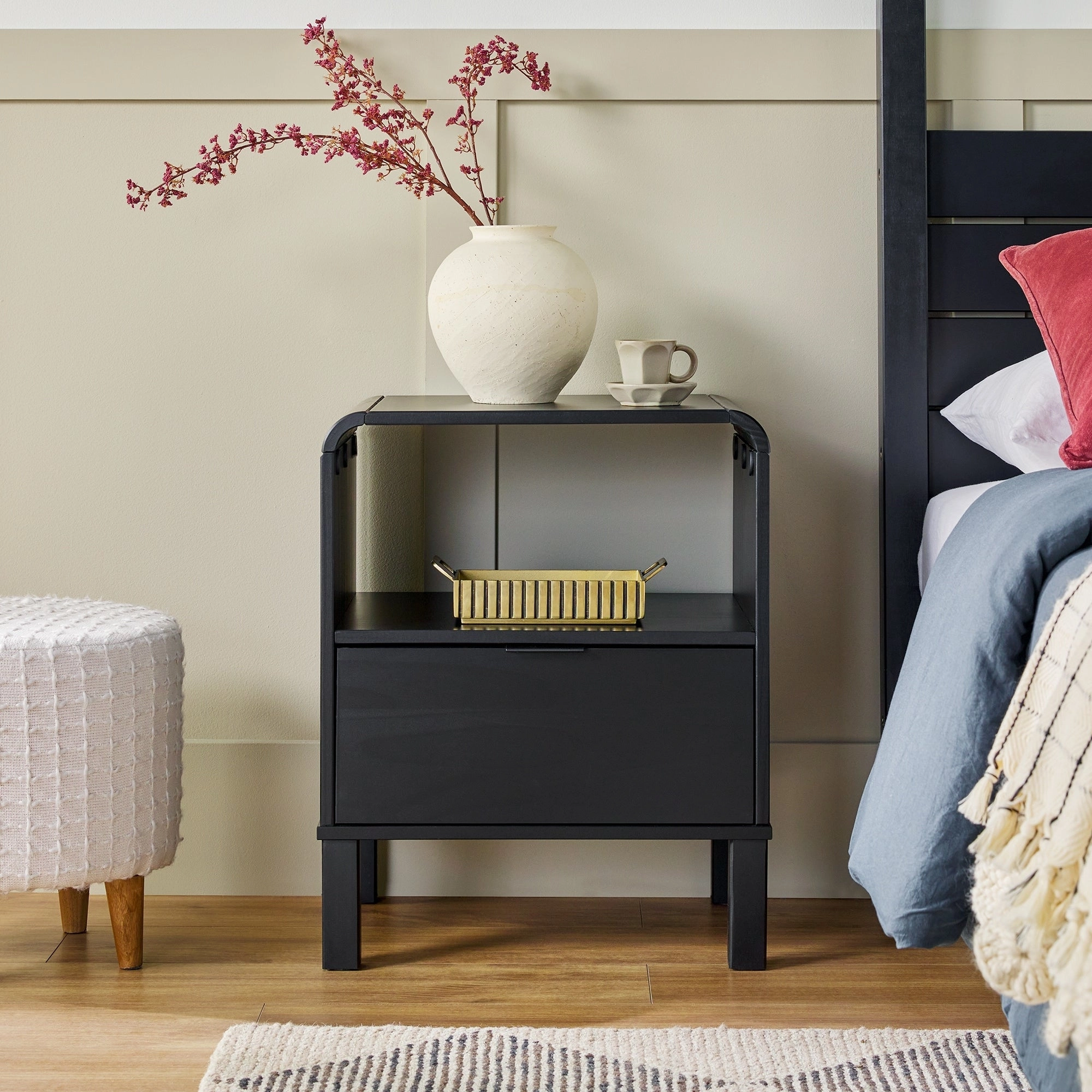 Middlebrook Designs Minimalist Curved-Top Nightstand