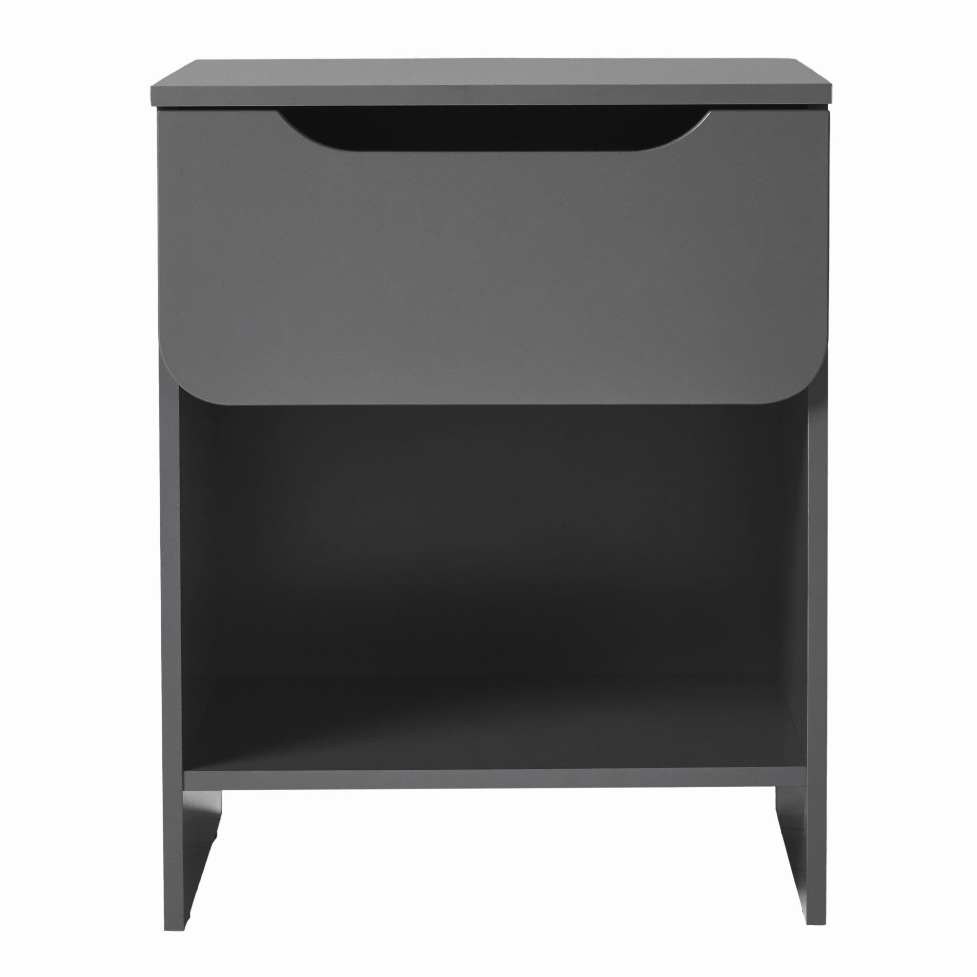 Middlebrook Designs Modern 1-Drawer Nightstand with Cubby