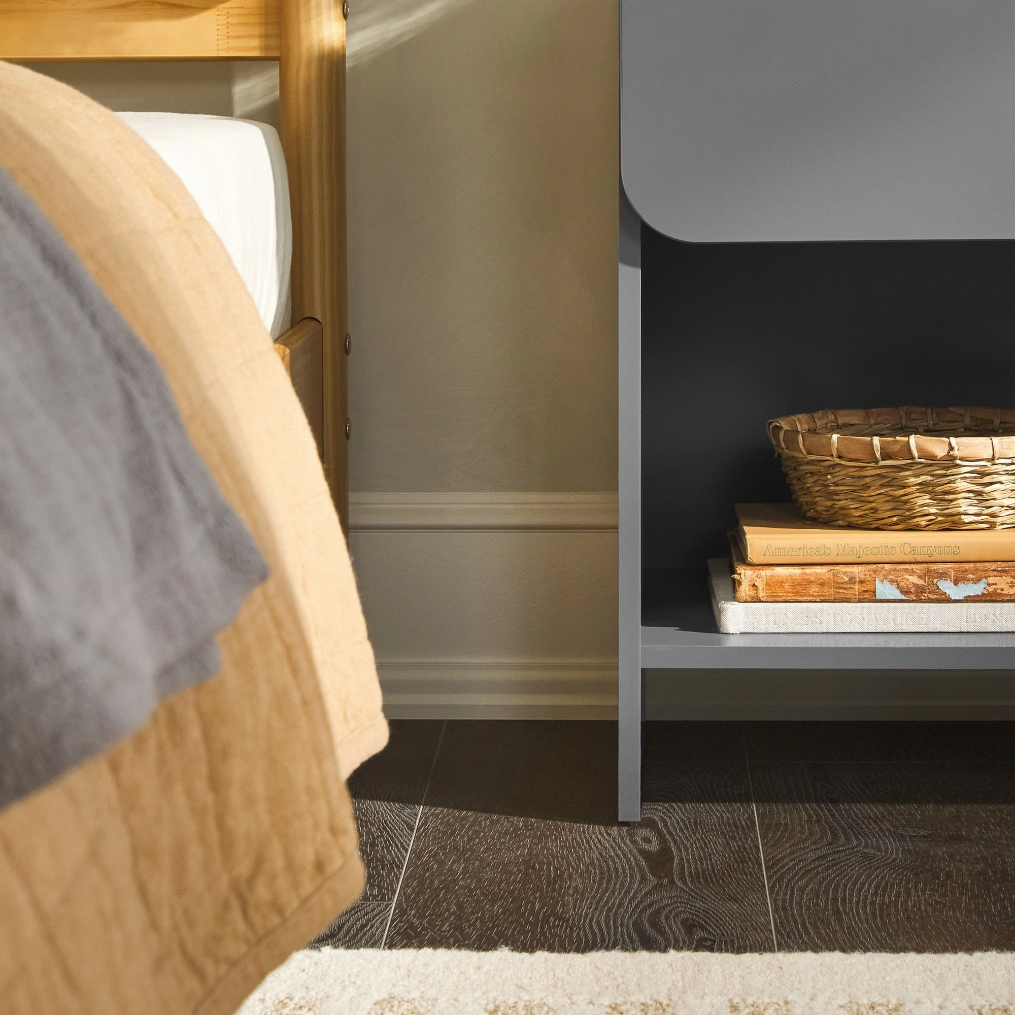 Middlebrook Designs Modern 1-Drawer Nightstand with Cubby