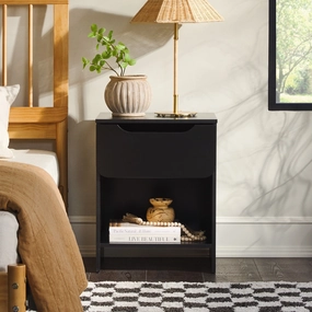 Middlebrook Designs Modern 1-Drawer Nightstand with Cubby
