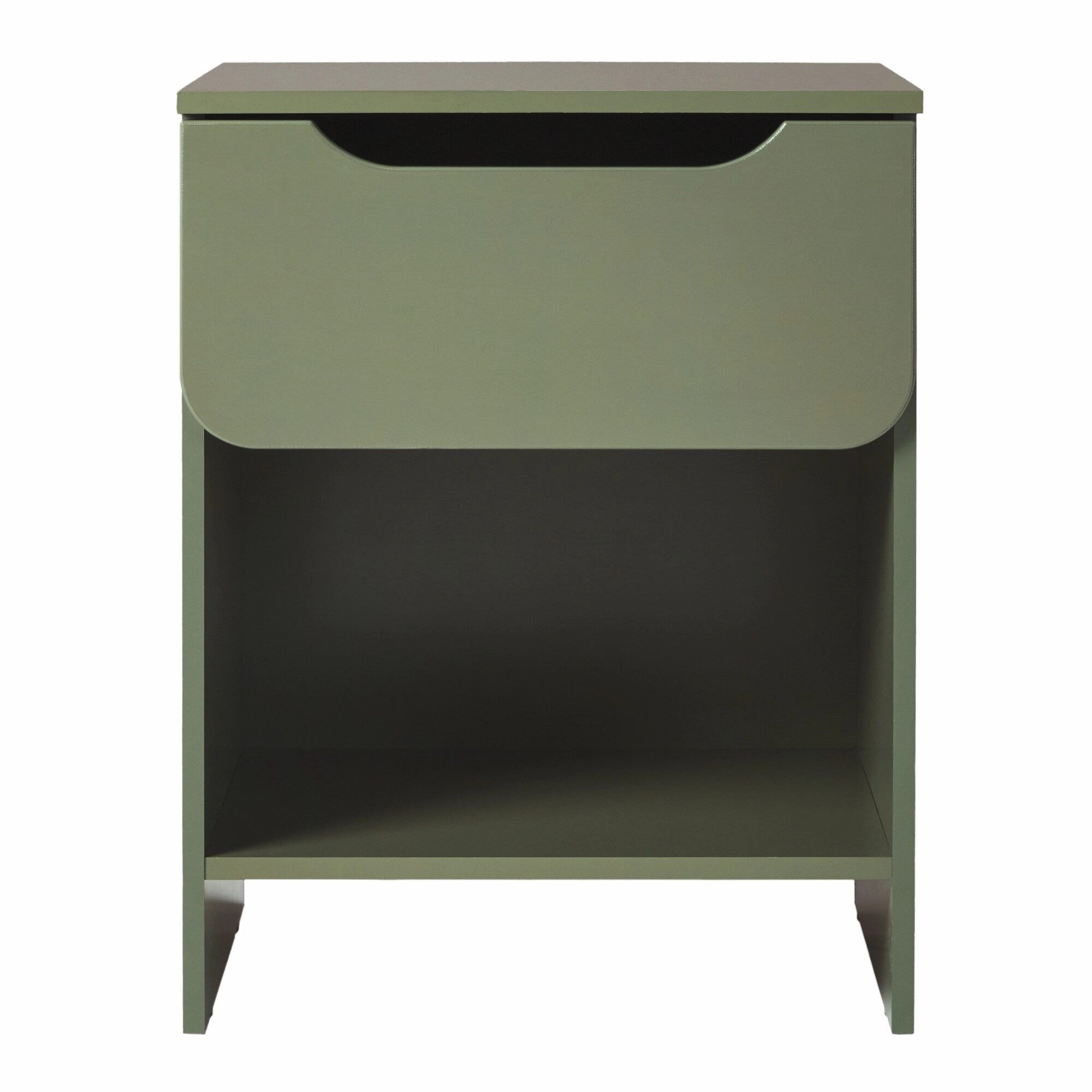 Middlebrook Designs Modern 1-Drawer Nightstand with Cubby
