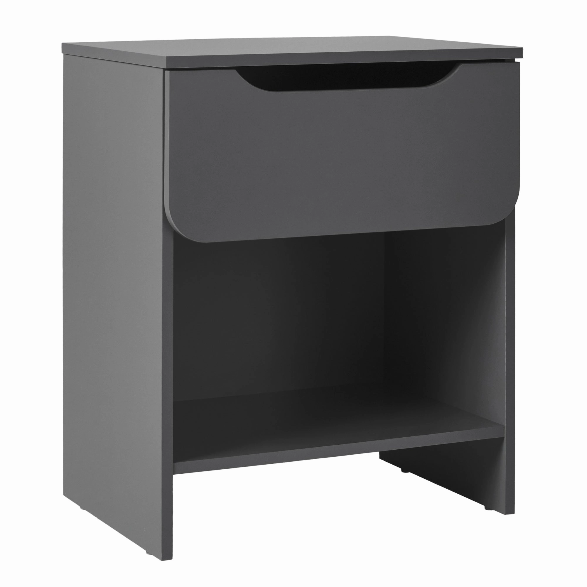 Middlebrook Designs Modern 1-Drawer Nightstand with Cubby
