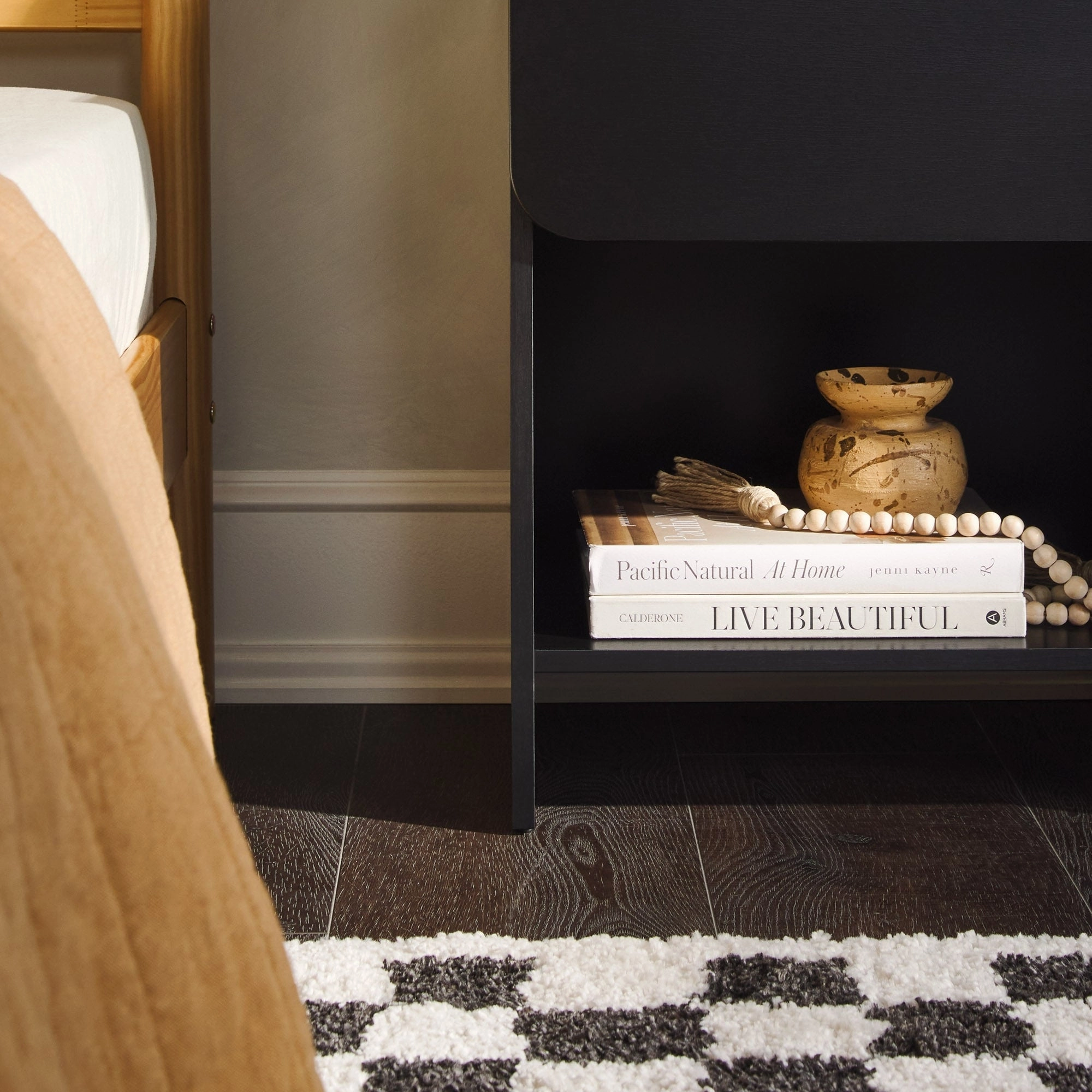 Middlebrook Designs Modern 1-Drawer Nightstand with Cubby