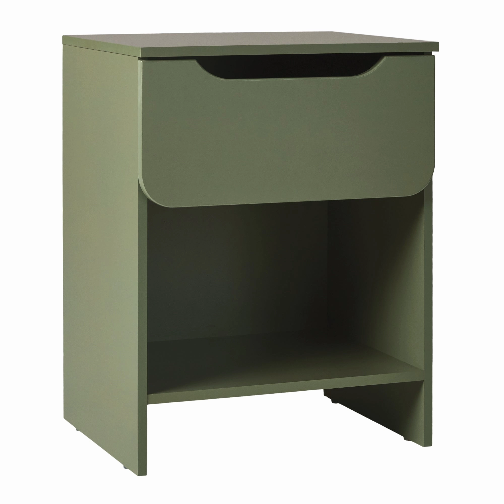 Middlebrook Designs Modern 1-Drawer Nightstand with Cubby