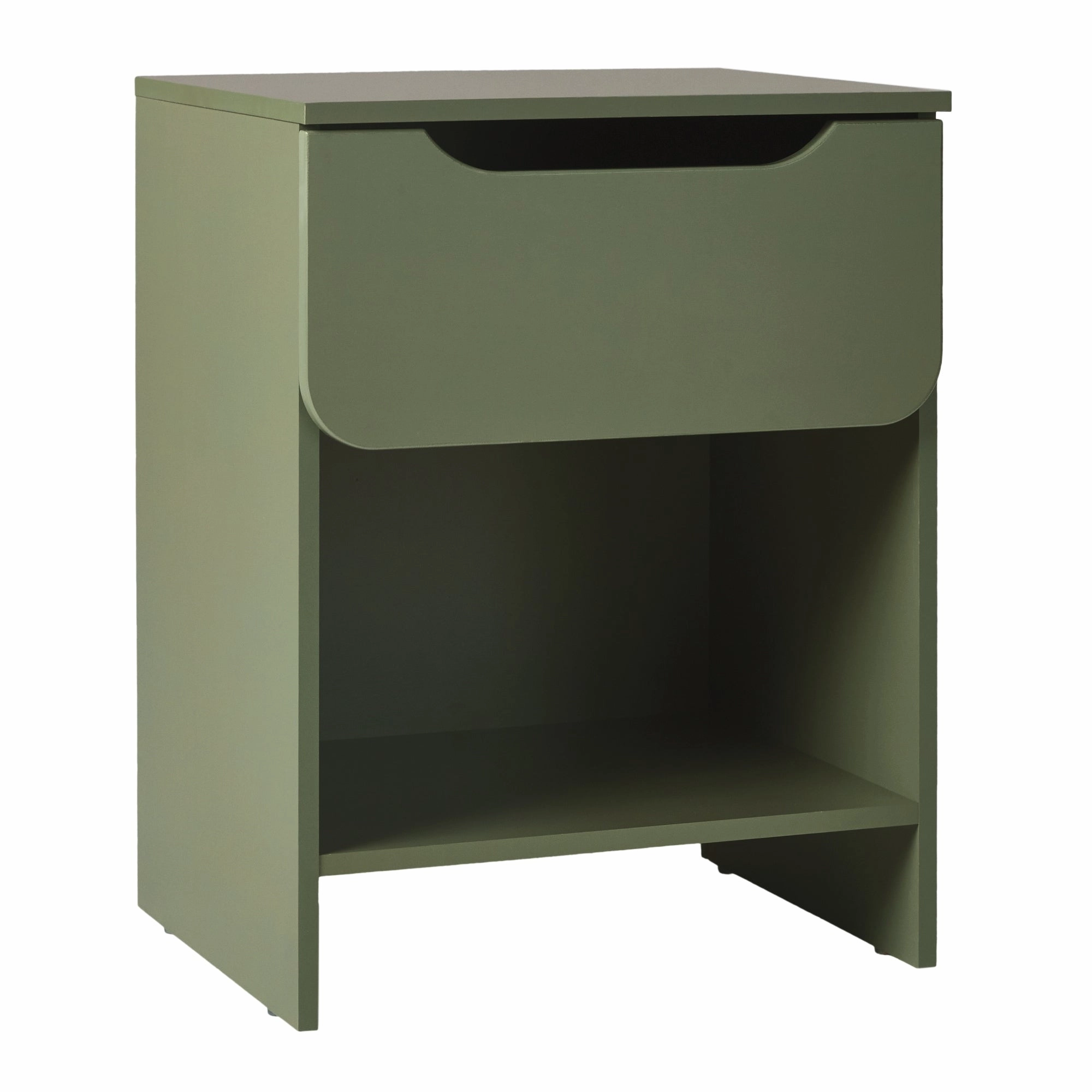 Middlebrook Designs Modern 1-Drawer Nightstand with Cubby