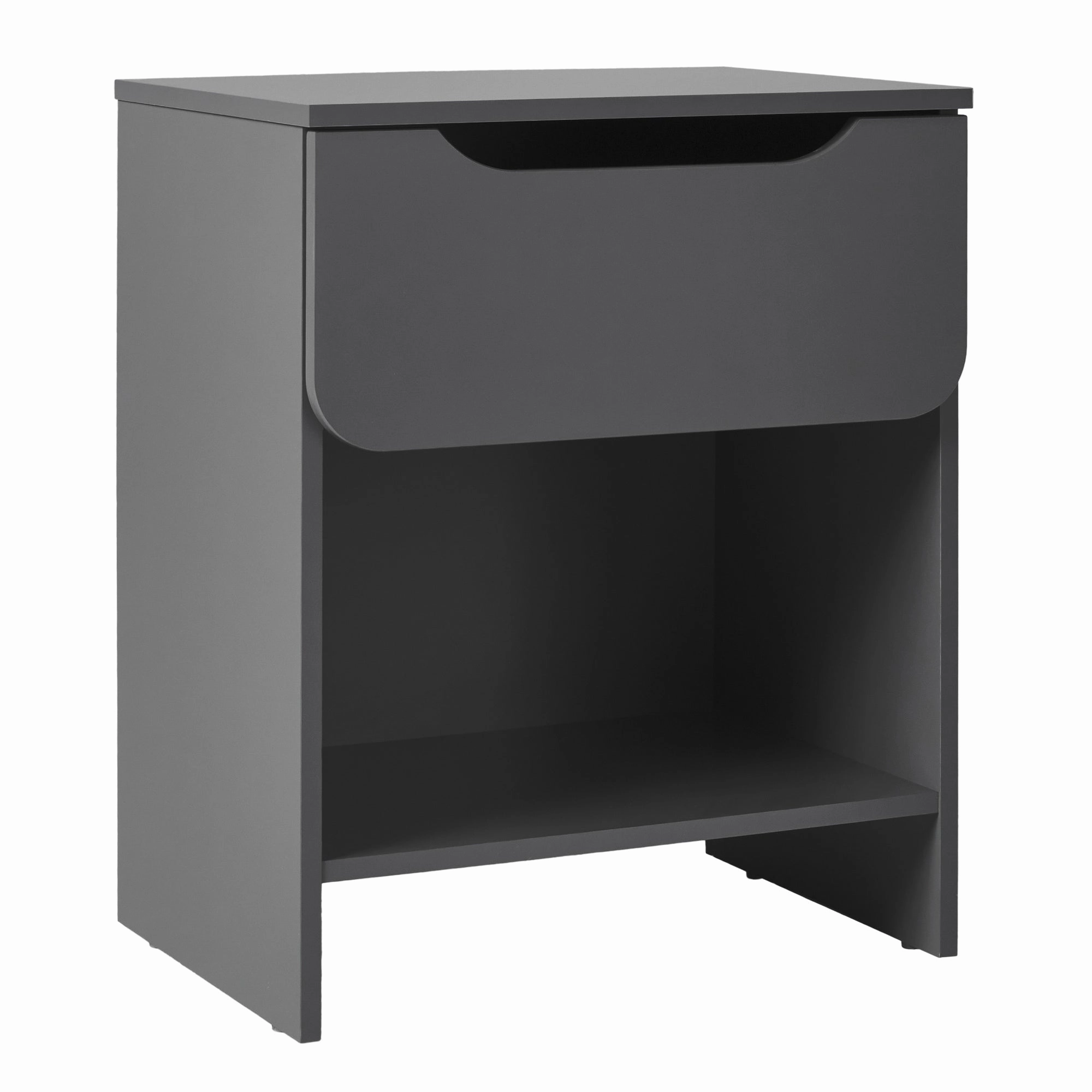Middlebrook Designs Modern 1-Drawer Nightstand with Cubby