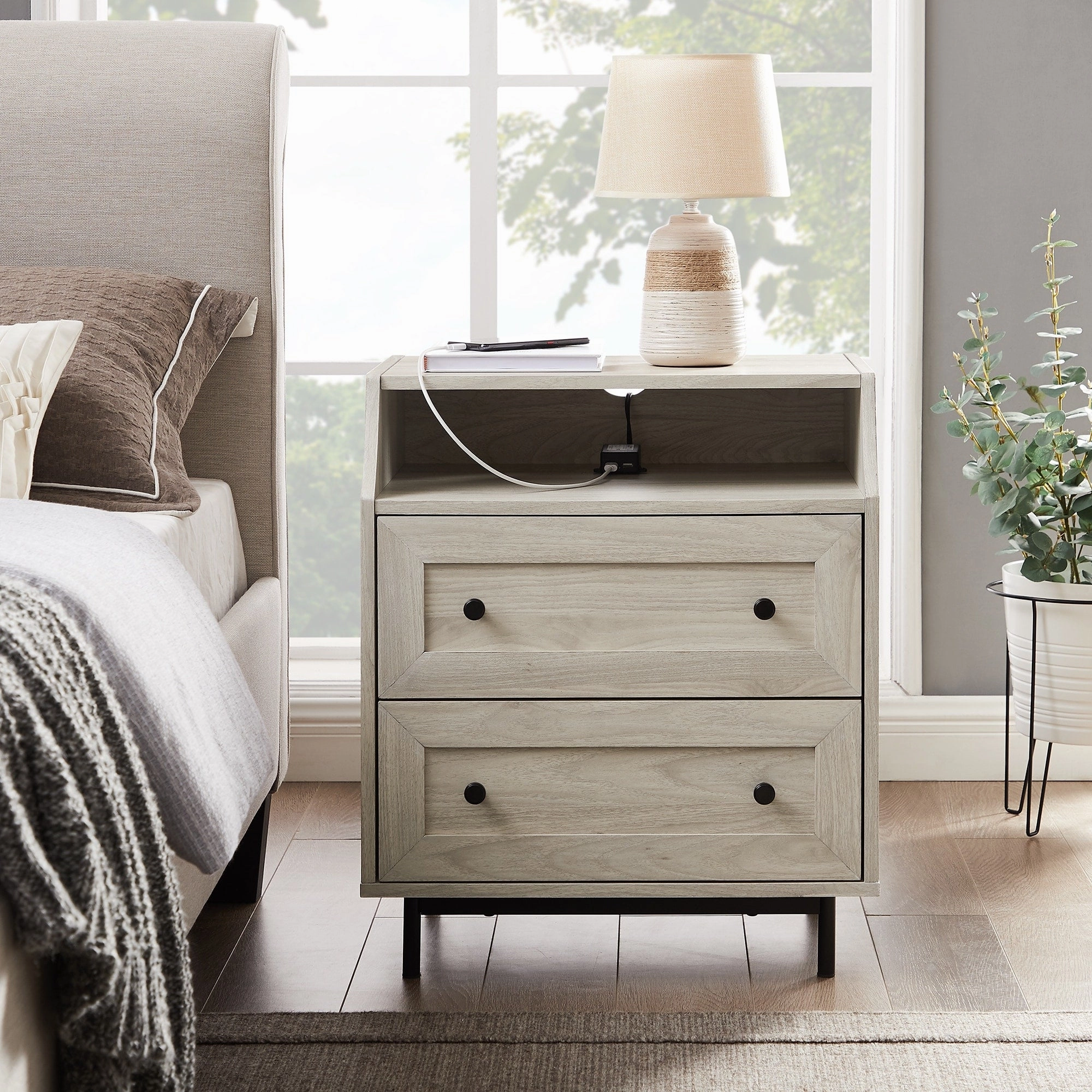 Middlebrook Modern 2-Drawer USB Nightstand