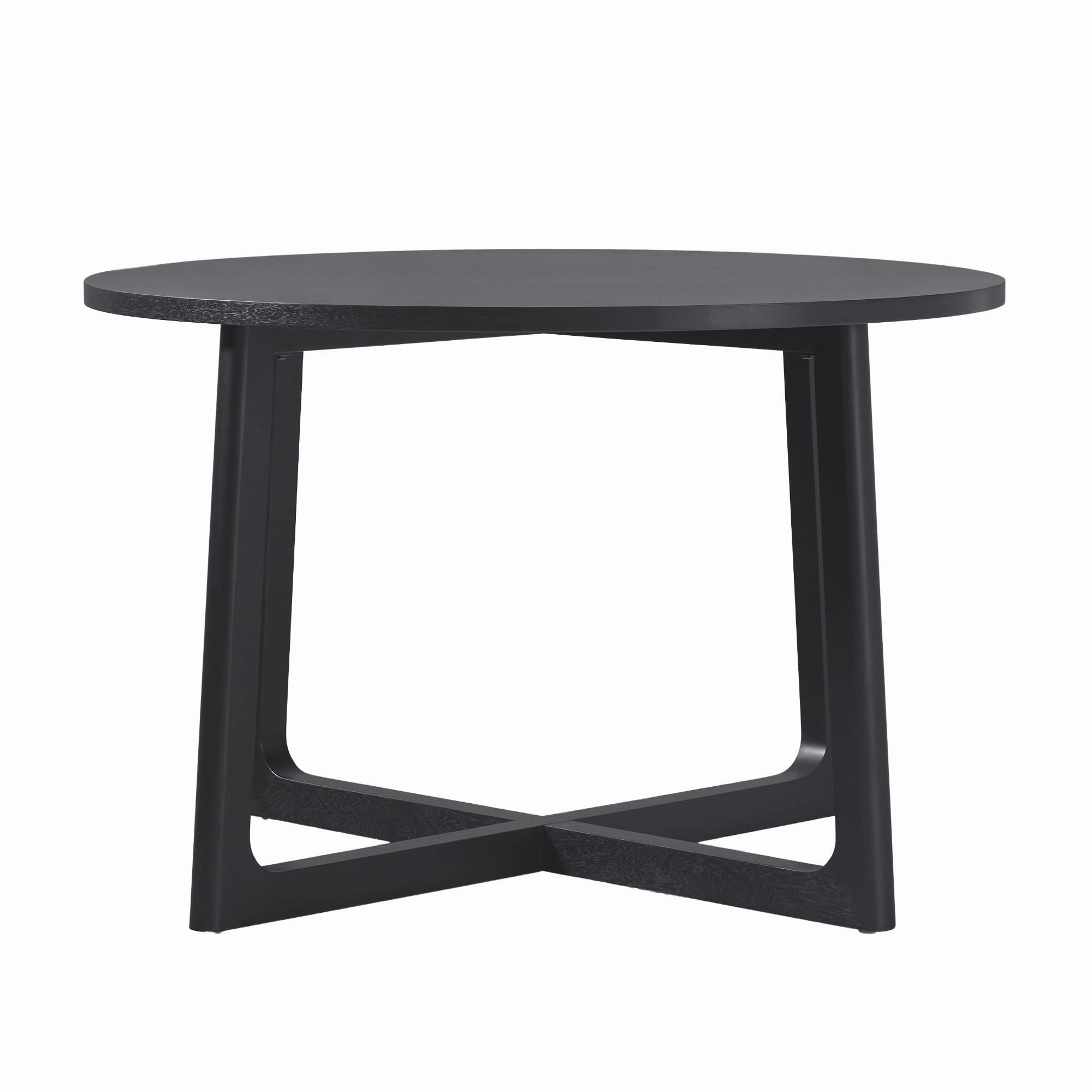 Middlebrook Modern Round Solid Wood Dining Table With Geometric Legs