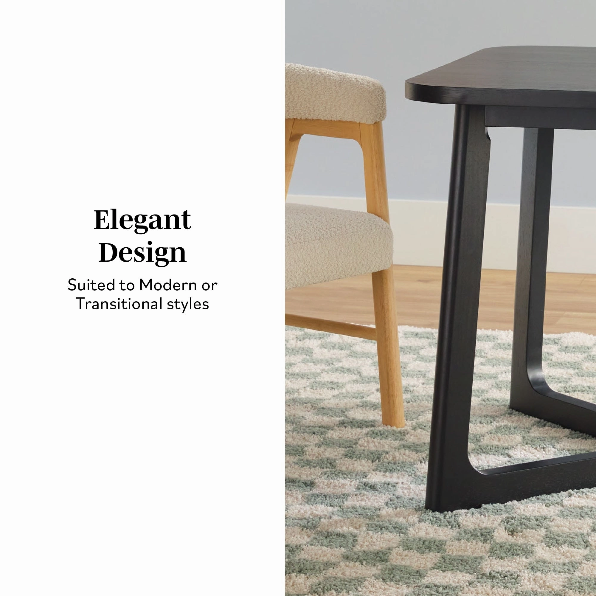Middlebrook Modern Solid Wood Dining Table with Geometric Legs