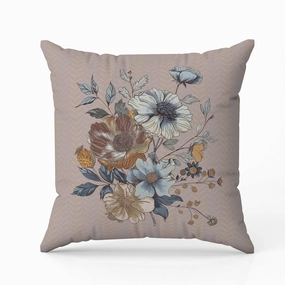 Misty Meadows Indoor/Outdoor Reversible Throw Pillow Earthy and Brown