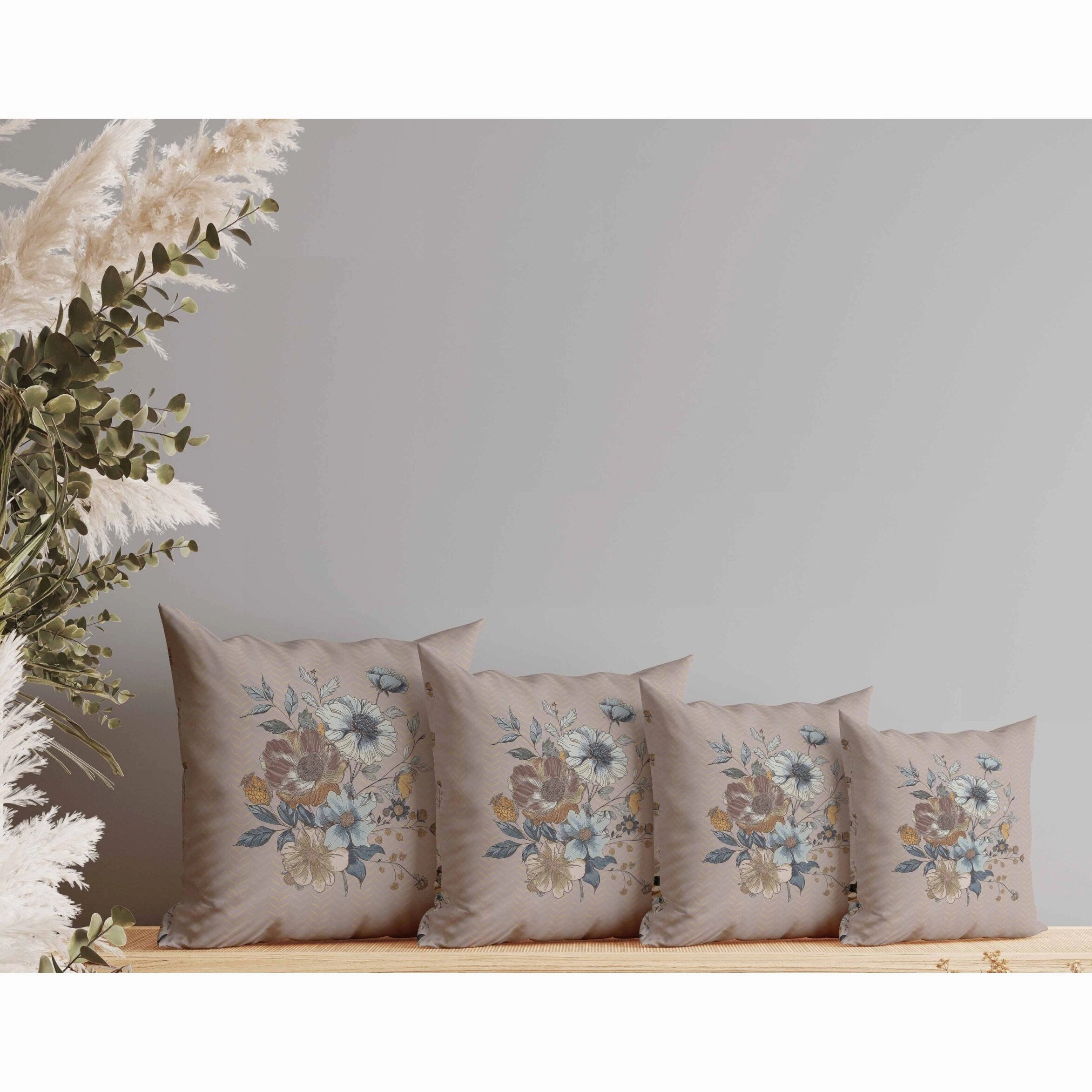 Misty Meadows Indoor/Outdoor Reversible Throw Pillow Earthy and Brown