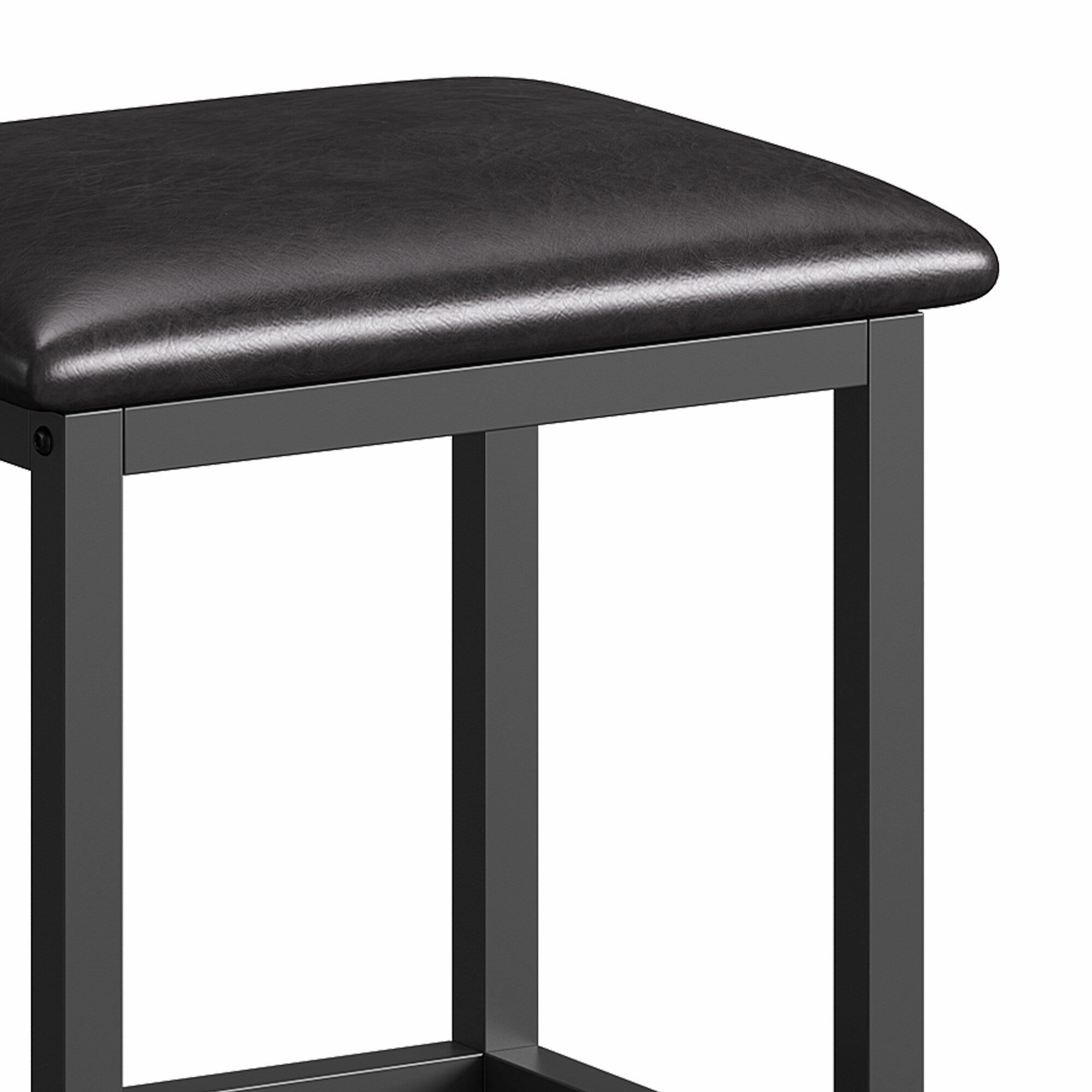 Moasis Rolling Kitchen Island with Trash Can Storage Cabinet and 2 Bar Stools
