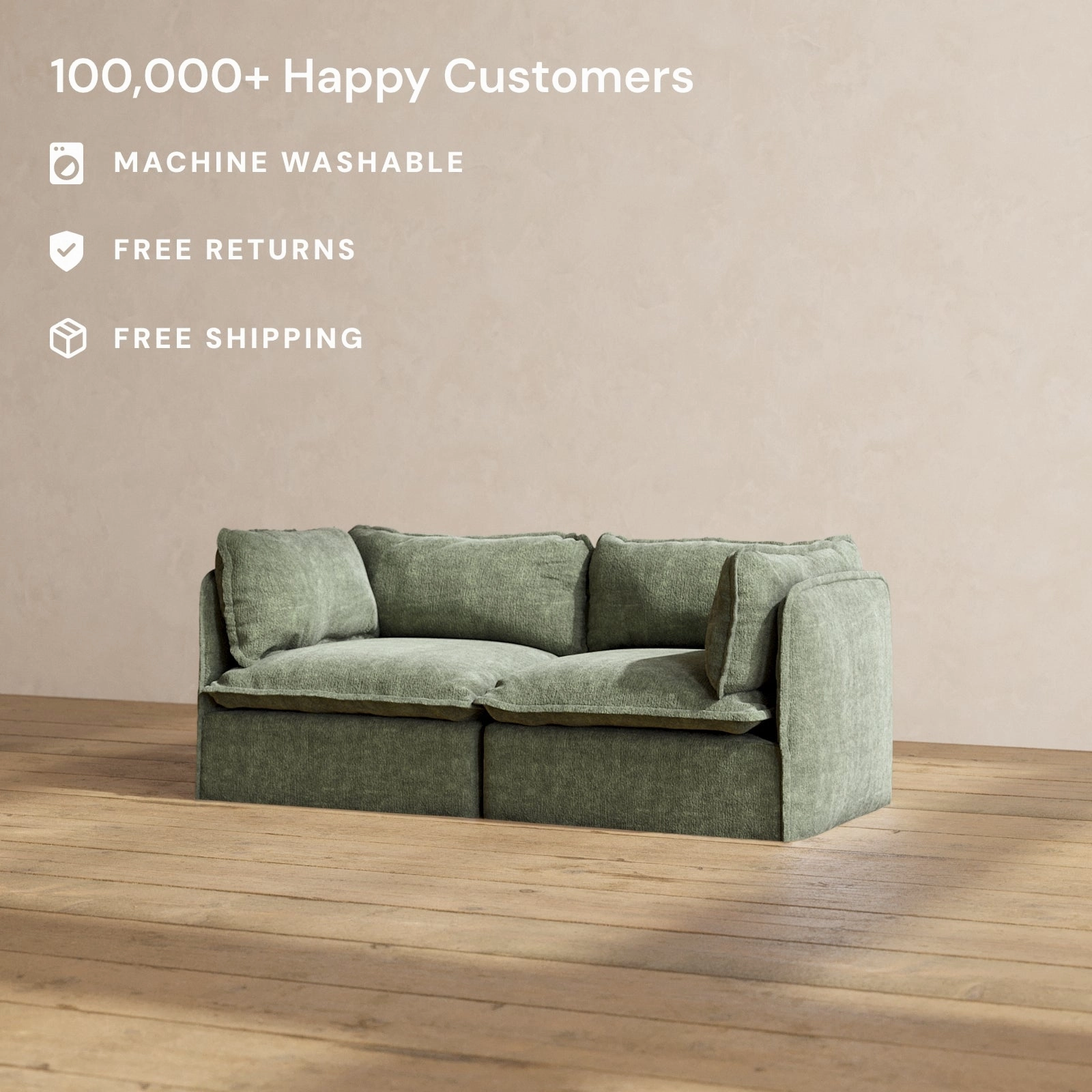 Modular Performance 2-Seater in Willow | Deluxe Blend