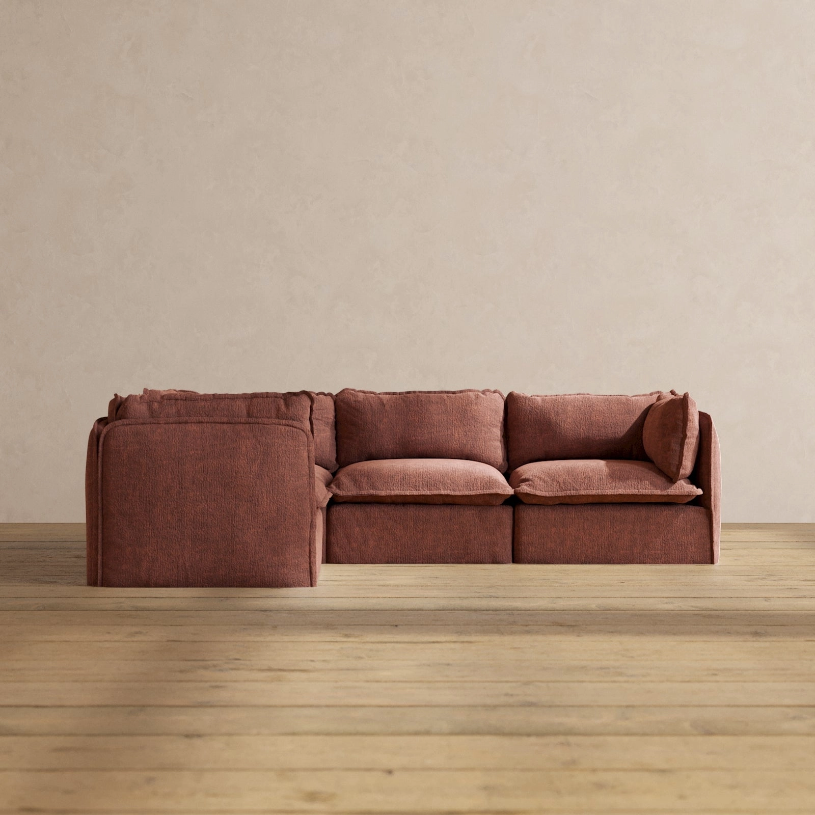 Modular Performance 4-Seater Corner Sectional in Chestnut | Deluxe Blend