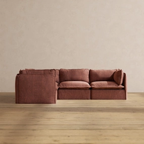 Modular Performance 4-Seater Corner Sectional in Chestnut | Deluxe Blend