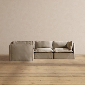 Modular Performance 4-Seater Corner Sectional in Dune | Deluxe Blend