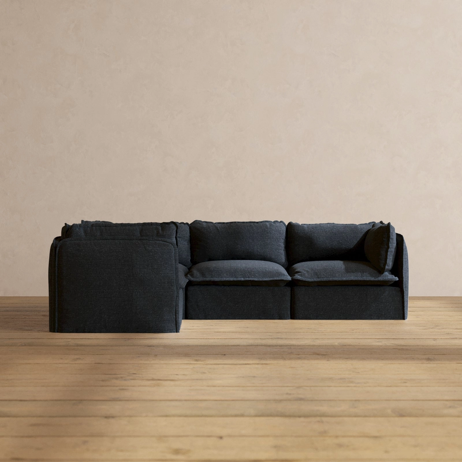 Modular Performance 4-Seater Corner Sectional in Indigo | Deluxe Blend