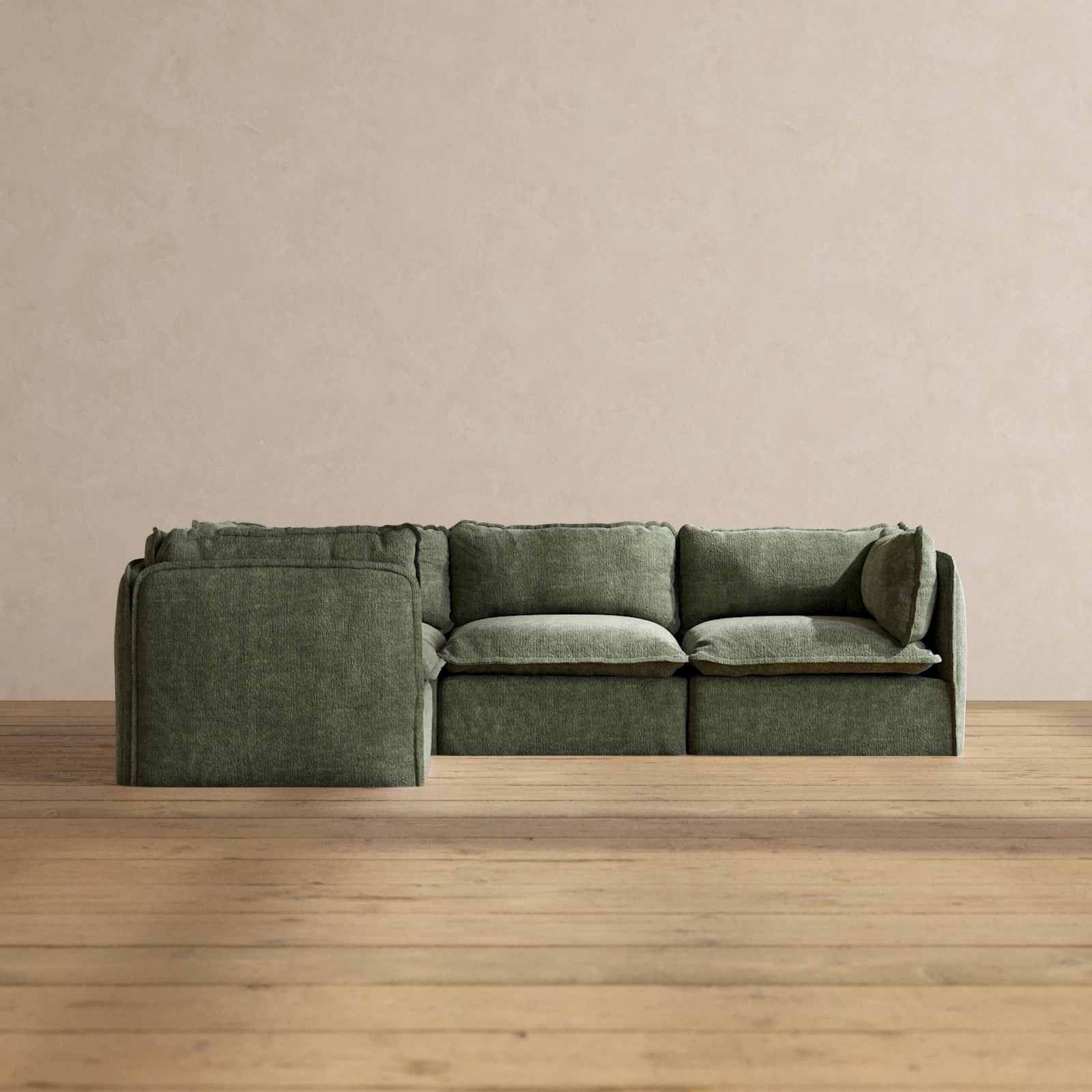 Modular Performance 4-Seater Corner Sectional in Willow | Deluxe Blend