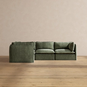 Modular Performance 4-Seater Corner Sectional in Willow | Relaxed Blend
