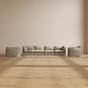 Modular Performance 4-Seater Sofa   Armchair Set in Dune | Relaxed Blend