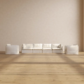 Modular Performance 4-Seater Sofa   Armchair Set in Mousse | Relaxed Blend