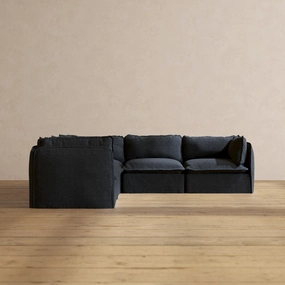 Modular Performance 5-Seater Corner Sectional in Indigo | Deluxe Blend