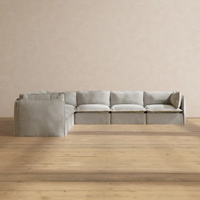 Modular Performance 7-Seater Corner Sectional in Cloud | Deluxe Blend