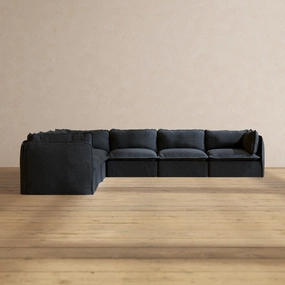 Modular Performance 7-Seater Corner Sectional in Indigo | Deluxe Blend